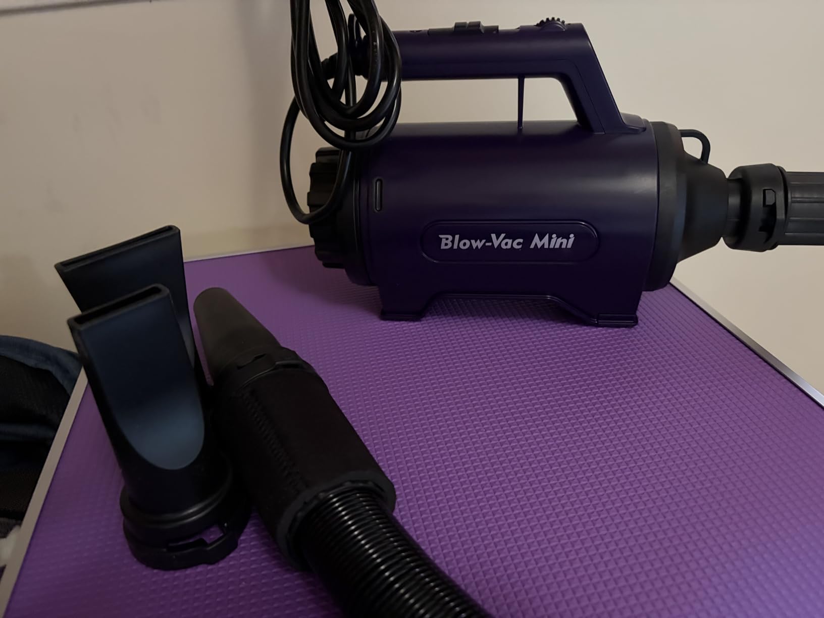 Dog Dryer High Velocity Pet Dog Grooming Force Hair Dryer/Blower - High velocity force blower dryer for professional dog pet grooming, purple sherbao SMD-06P customer photo 1