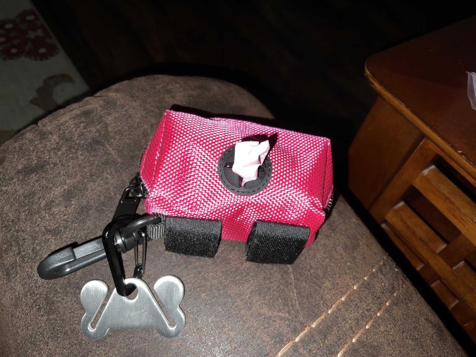 Dog Poop Bag Dispenser Holder Soft Waste Bags Roll Holders Leash Clip Black customer photo 2