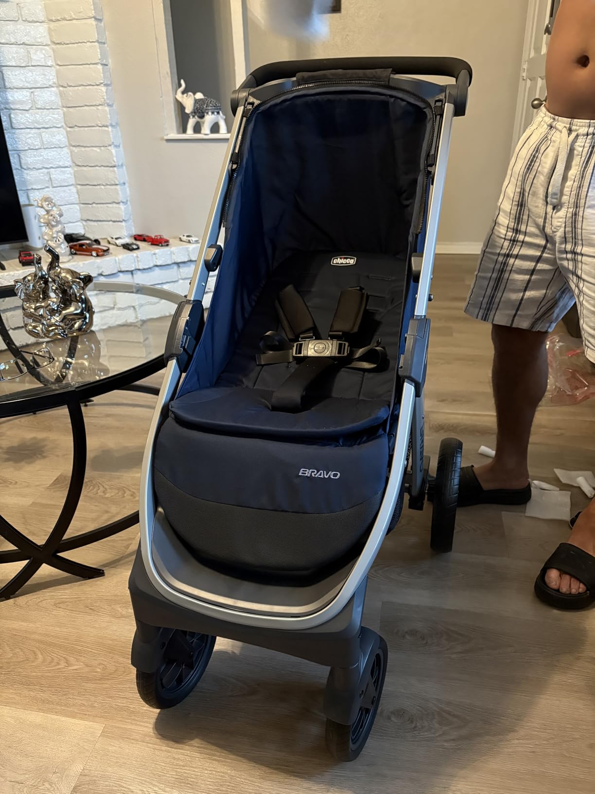 Chicco Bravo 3-in-1 Travel System w/KeyFit 30 Infant Car Seat & Base | Trio Travel System for Newborns & Toddlers, UPF 50+ Canopy, 4-Wheel Suspension, 1-Hand Self-Standing Fold, Grey customer photo 1