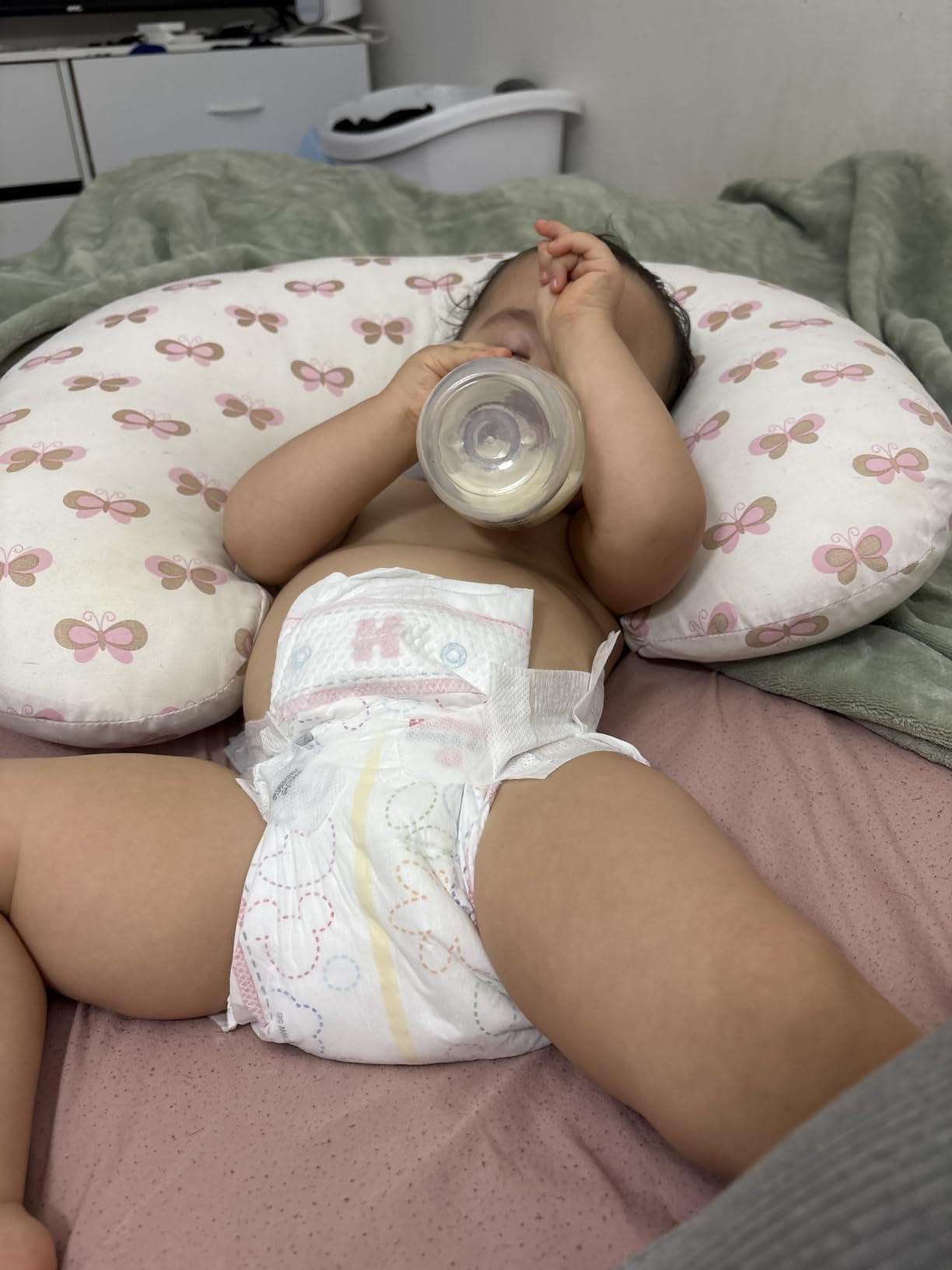 Little Grape Land Nursing Pillow for Infants, Extra Firm Breastfeeding Pillows, Baby Pillow for Nursing, Bottle Feeding with Machine Washable Cover & Breathable Filling customer photo 2