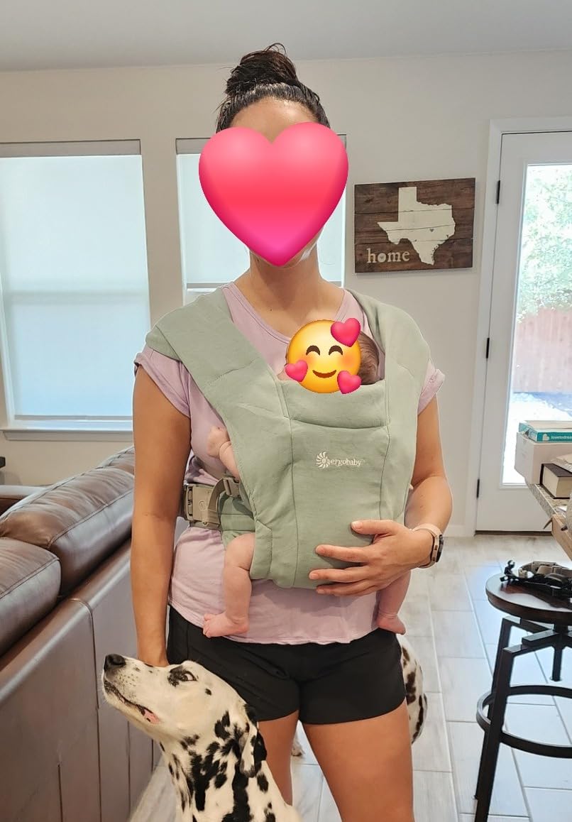 Ergobaby Embrace Newborn Baby Carrier for Infants 0-12 Months | Ergonomic 2-Position Infant Carrier with Head and Neck Support, Hip-Healthy Positioning, Fits 7-25 lbs, Cream customer photo 1