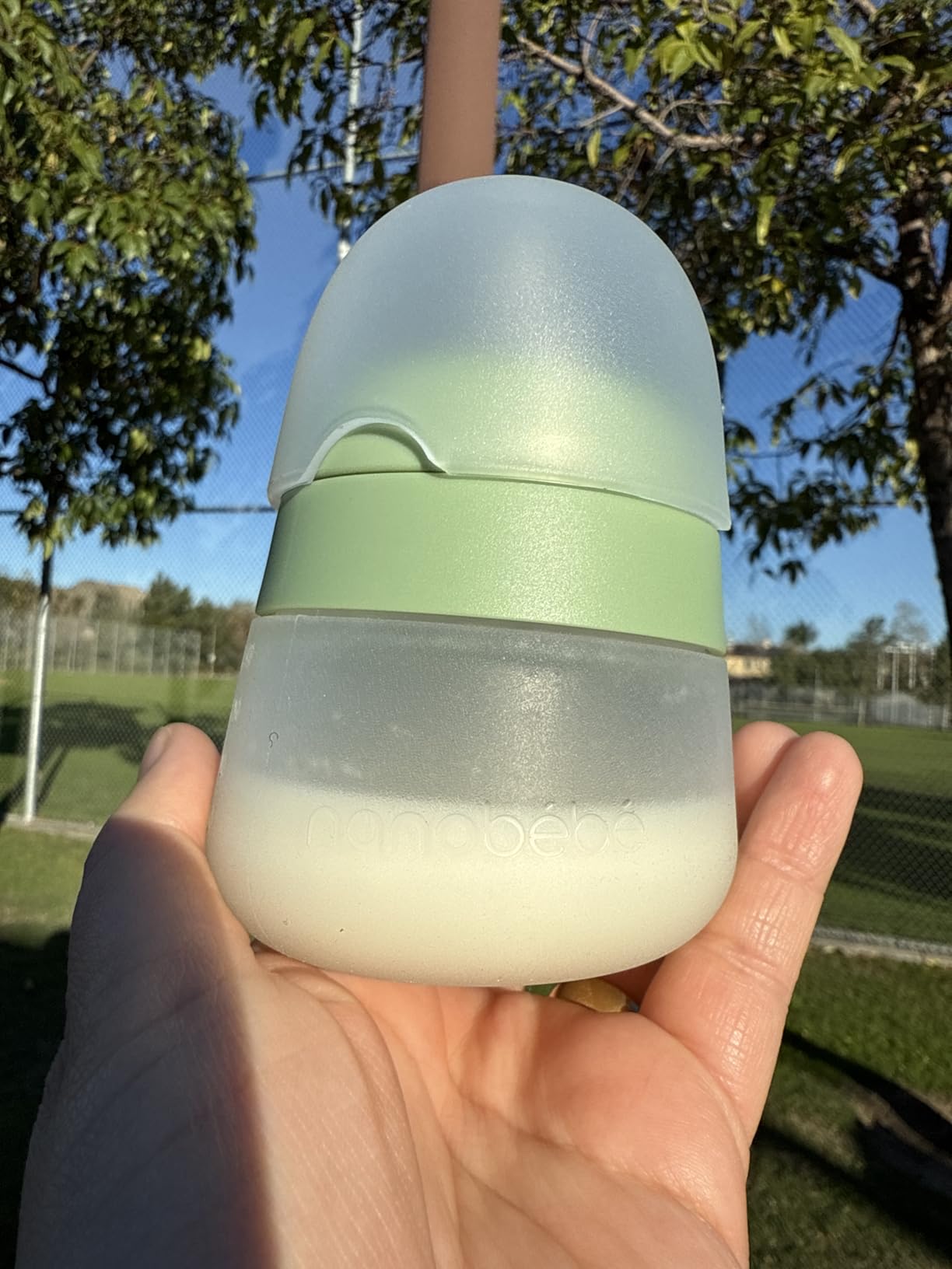 Nanobebe Flexy Silicone Baby Bottle, Anti-Colic, Natural Feel, Non-Collapsing Nipple, Non-Tip Stable Base, Easy to Clean 3-Pack, Teal, 5 oz customer photo 2