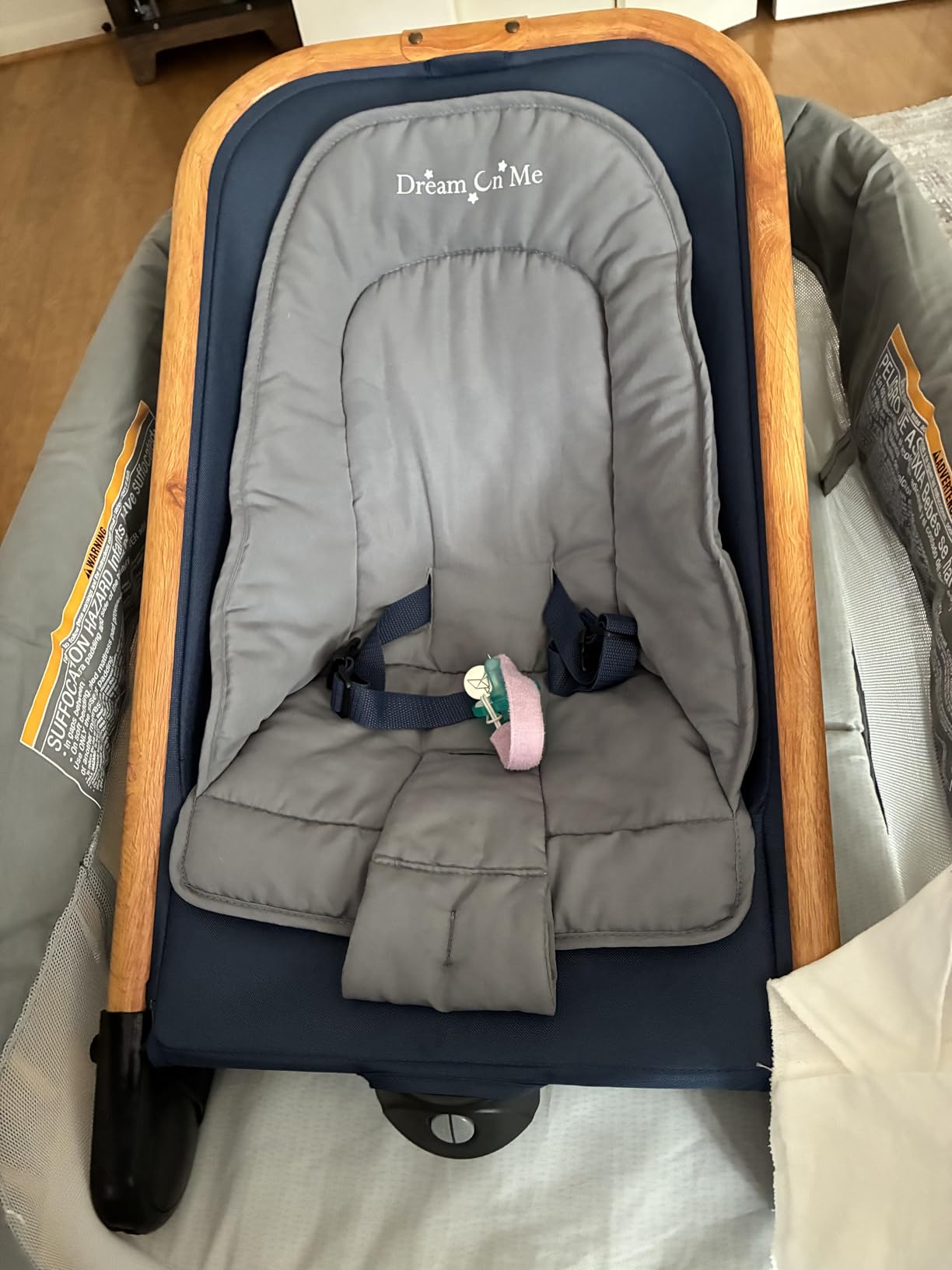 Dream On Me Rock On Me 2-in-1 Baby Rocker and Stationary Seat, Black/Grey customer photo 2