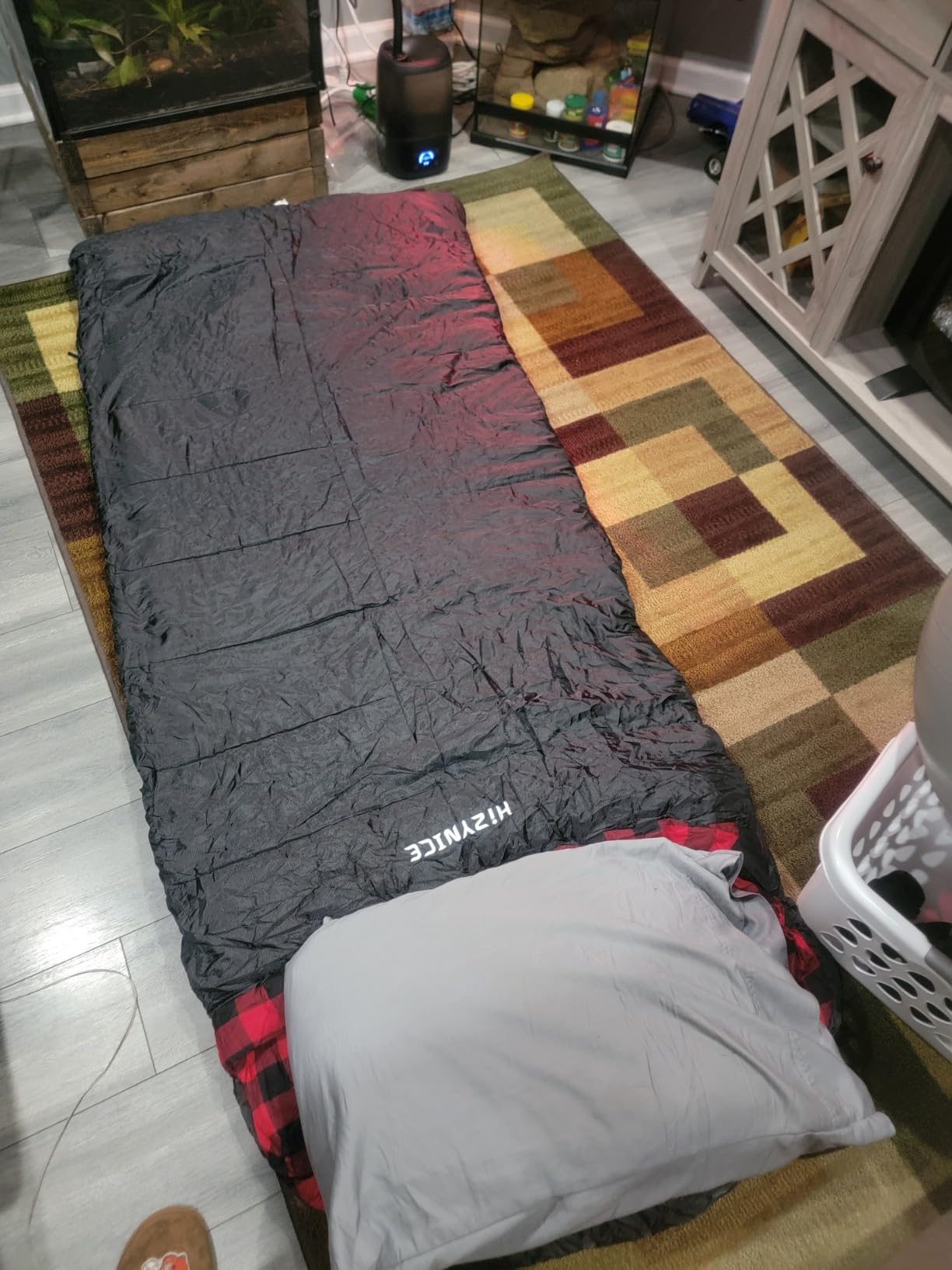 HiZYNICE Sleeping Bags for Adults XXL Cold Weather | 100% Cotton Flannel Winter Camping Large 90 x 39 in, Compression Sack Included customer photo 2
