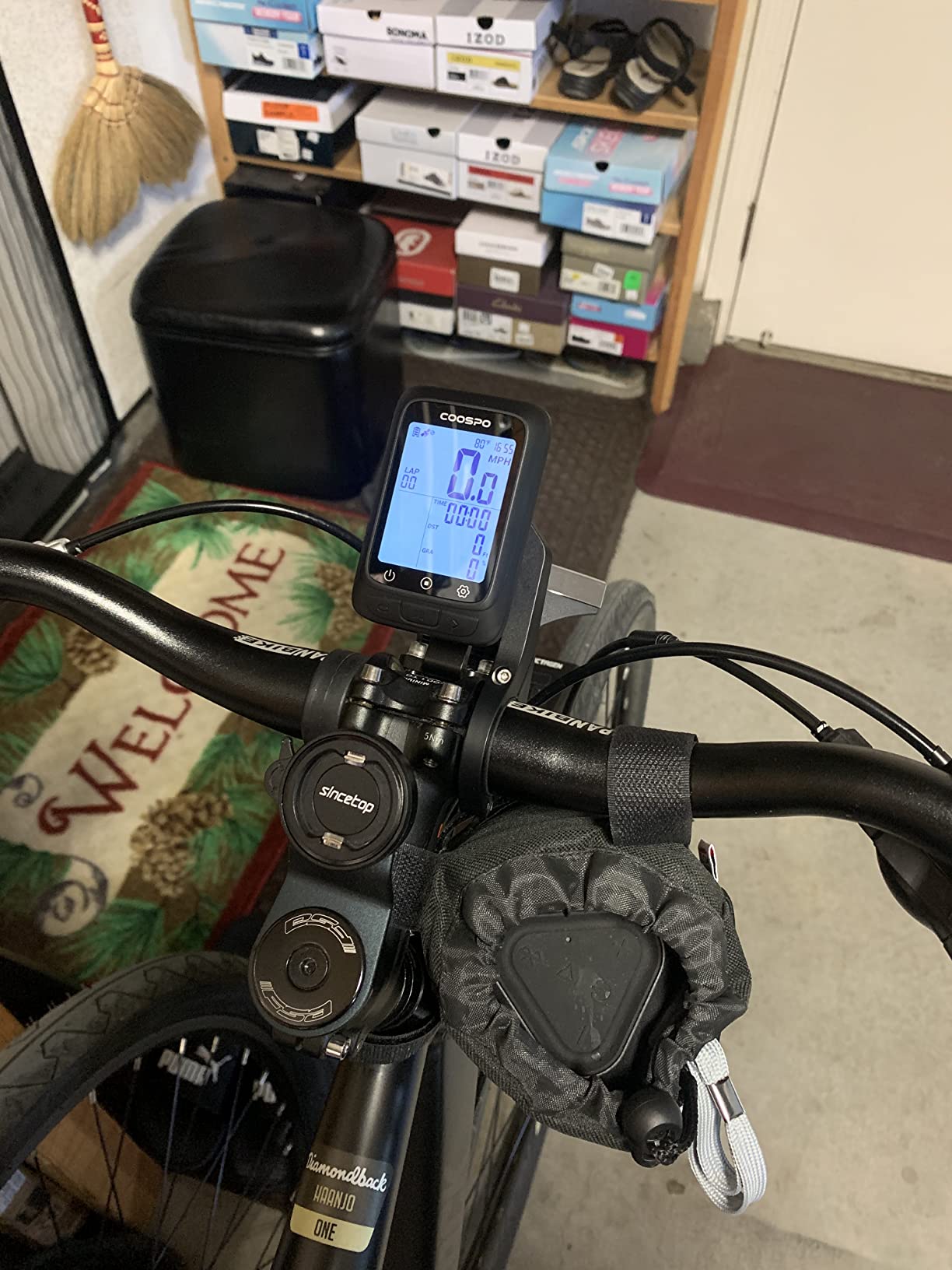 COOSPO Bike Computer GPS Wireless, ANT+ Cycling Computer GPS with Bluetooth, Multifunctional ANT+ Bicycle Computer GPS with 2.4 LCD Screen, Bike Speedometer with Auto Backlight IP67 customer photo 1
