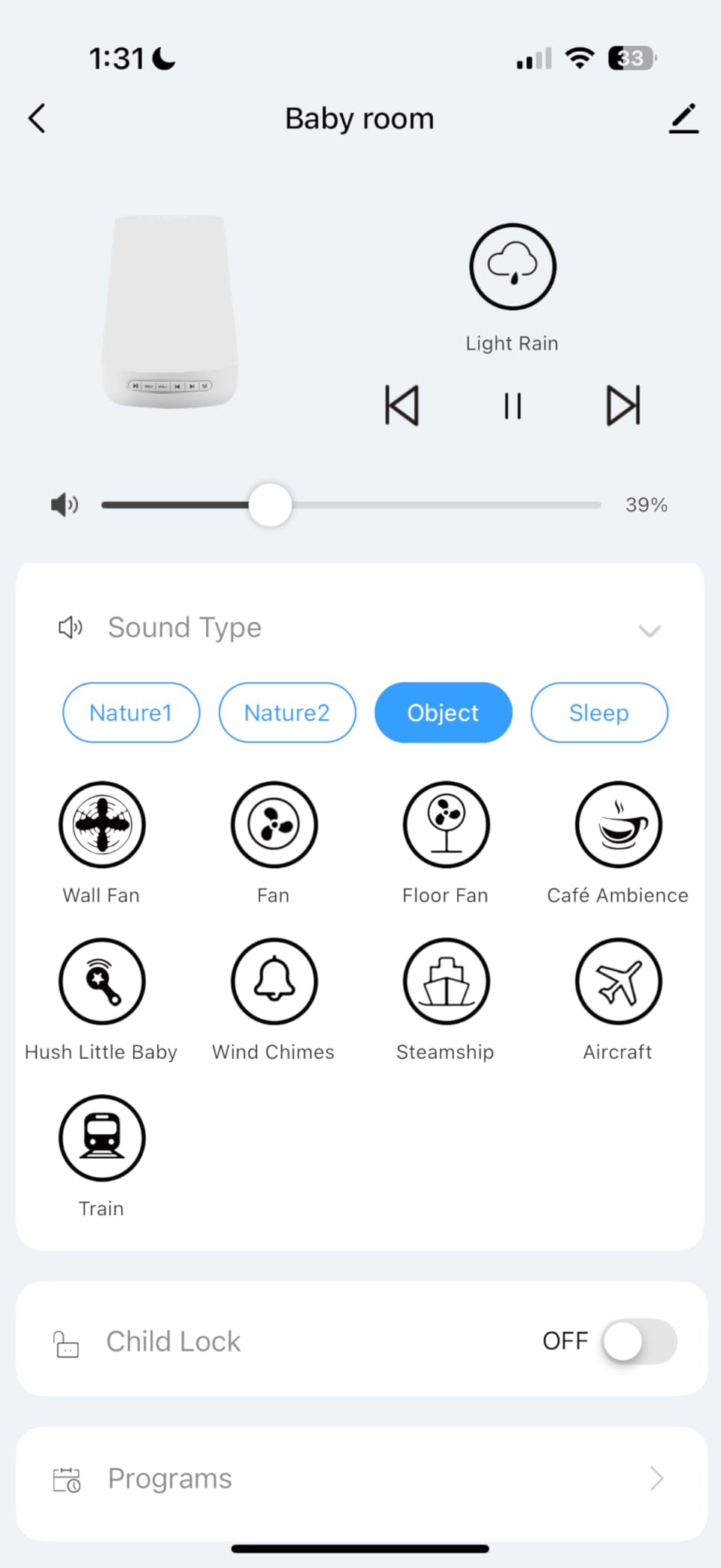 Momcozy Smart Baby Sound Machine with Night Light, White Noise Machine | Toddler Sleep Trainer 34 Soothing Sleep Sounds, Timer, App Remote Control, Egg Light, Personal Sleep Routine Alarm Clock customer photo 1