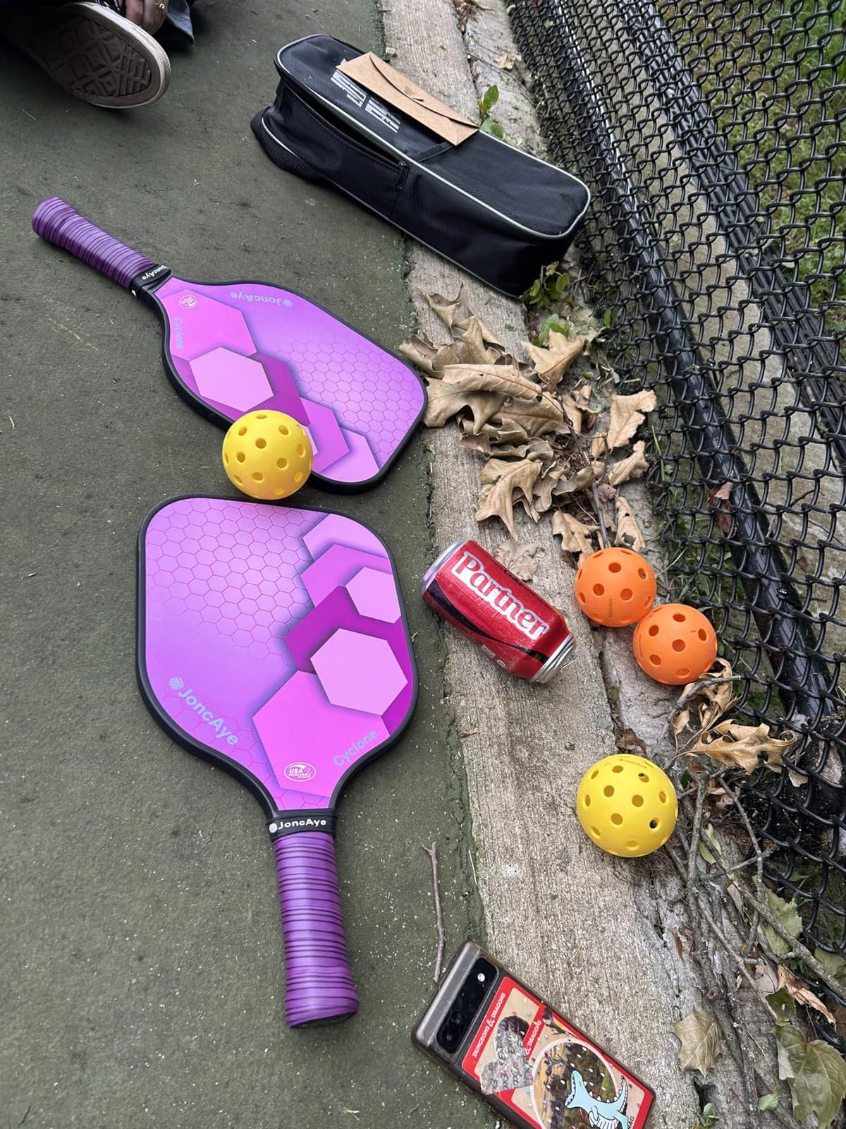JoncAye Pickleball Paddles Set of 4 or 2 Fiberglass Rackets USAPA Approved | Lightweight Pickle Ball Equipment, 4 Outdoor Indoor Balls, Racquet Bag, Overgrip, for Beginners, Adult, Youth, Men & Women customer photo 2