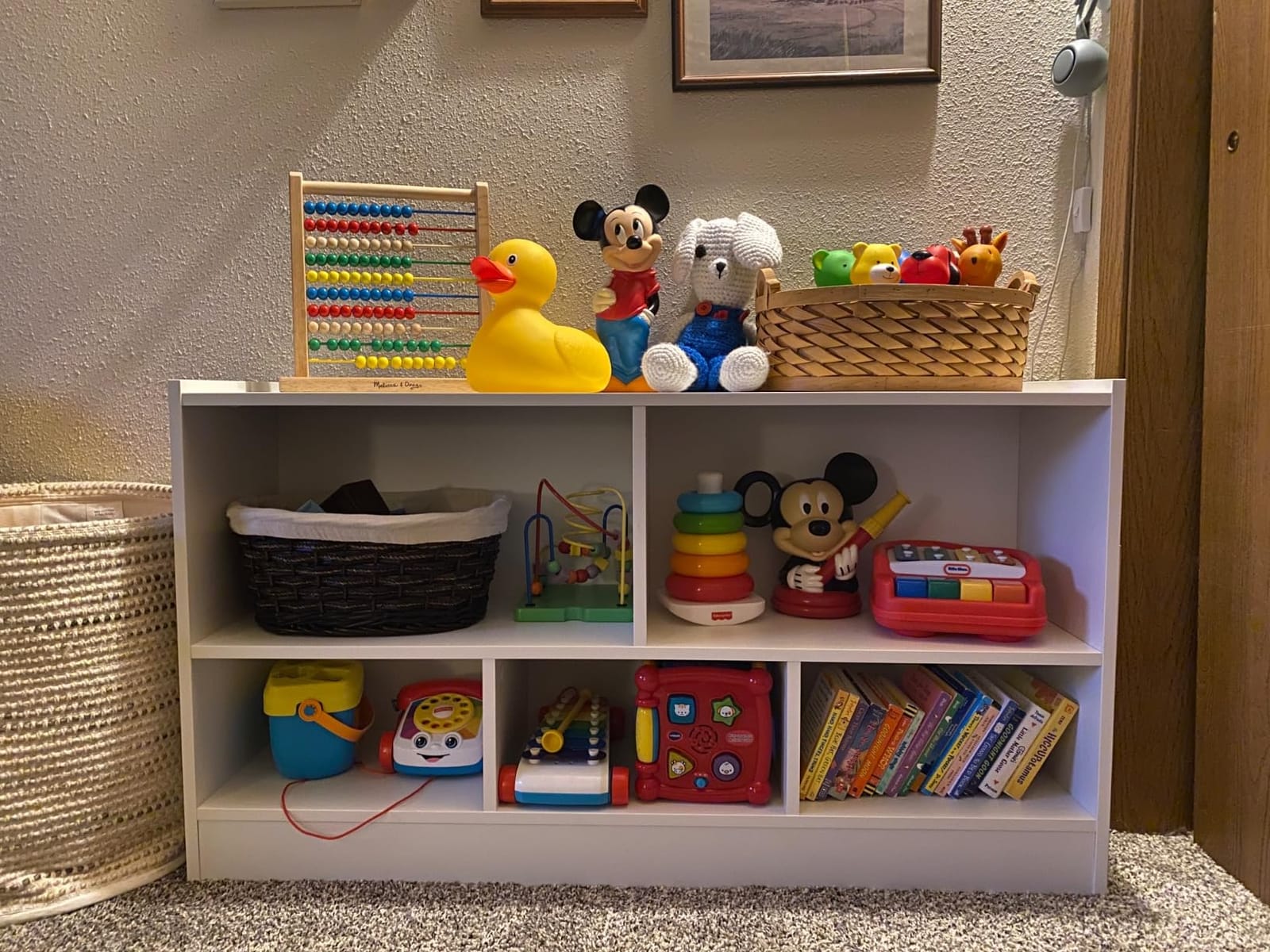 Costzon Toy Storage Organizer for Kids, 5-Section School Classroom Storage for Organizing Books Toys, Wooden Kids Bookshelf Daycare Furniture for Preschool, Playroom, Nursery, Kindergarten (White) customer photo 1