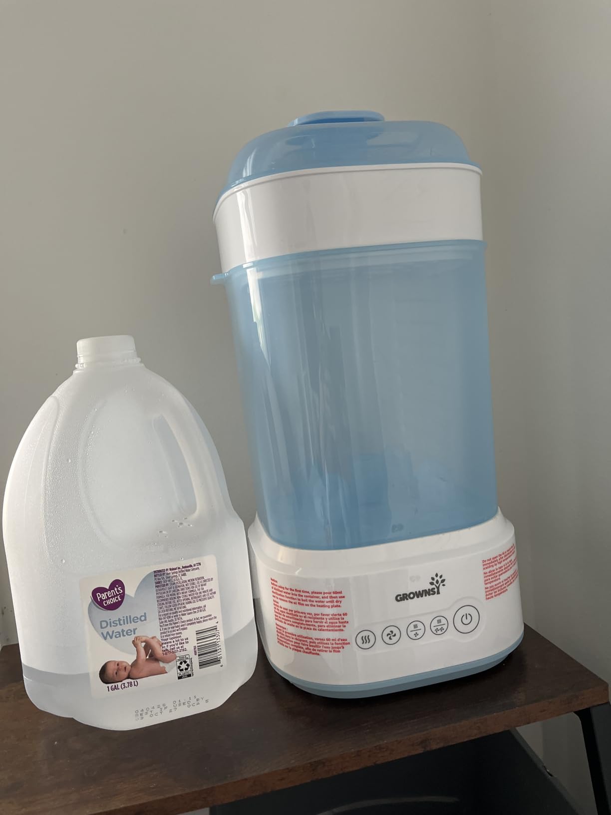 Grownsy Compact Baby Bottle Sterilizer and Dryer with Fast Sanitization | Time Saving, Holds 5 Bottles & Pump Parts, 3 Modular Modes, Easy Operation, Sterile Storage for Home & Travel Use, Grey customer photo 2