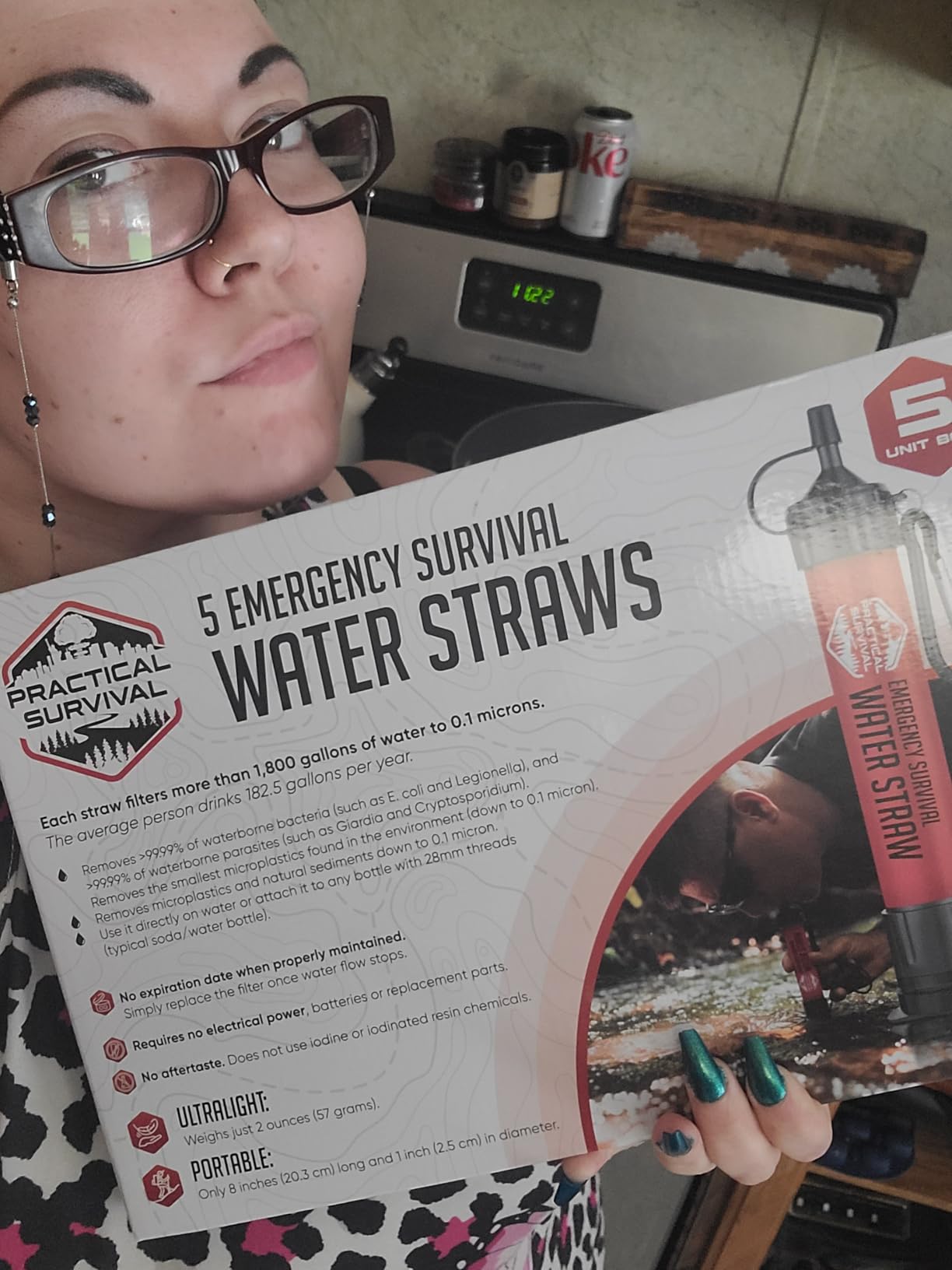 5 High-Capacity Emergency Water Straws – Lightweight, Reusable, 1800-gallon Filters for Camping, Hiking, Travel, Biking, Survival, and Emergency Preparedness - No Expiration Date - Practical Survival customer photo 2