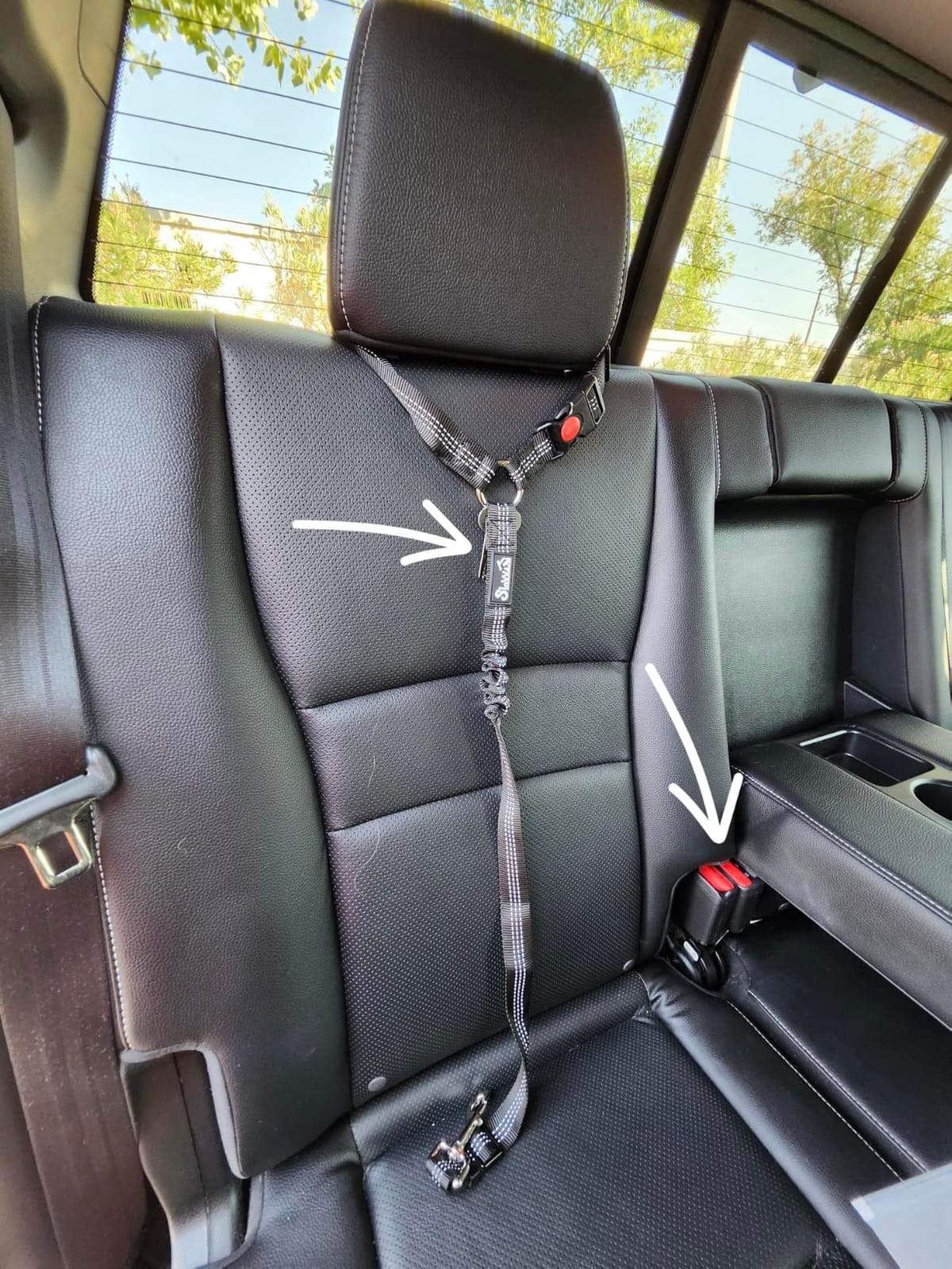 SlowTon Dog Seat Belt for Car, 2 Pack Dog Car Harness Seatbelt with Bungee customer photo 2