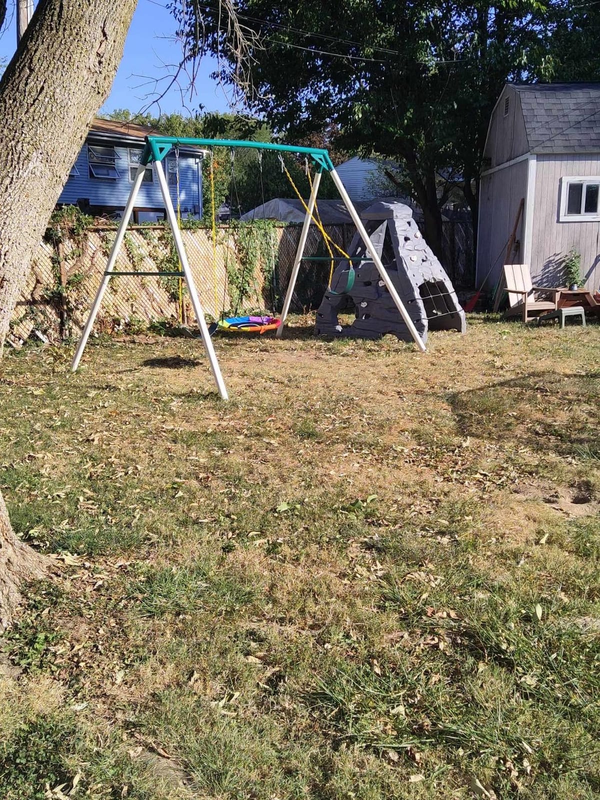 Hapfan 9.5ft Tall Swing Sets for Backyard for Big Kids & Adults (Patented) | 76mm Heavy Duty Metal Stand, 600lbs Capacity, Saucer Swing + 2 Belt Swings, ASTM | CPSC Compliant, Outdoor Swing Set for Family customer photo 2