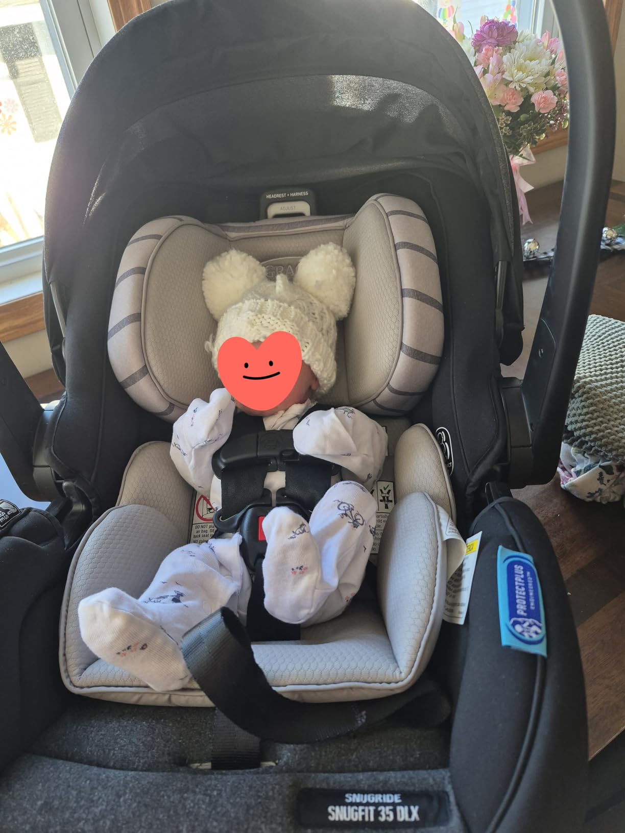 Graco SnugRide SnugFit DLX Infant Car Seat with Anti Rebound Bar, SnugLock Easy Install, Maison customer photo 2