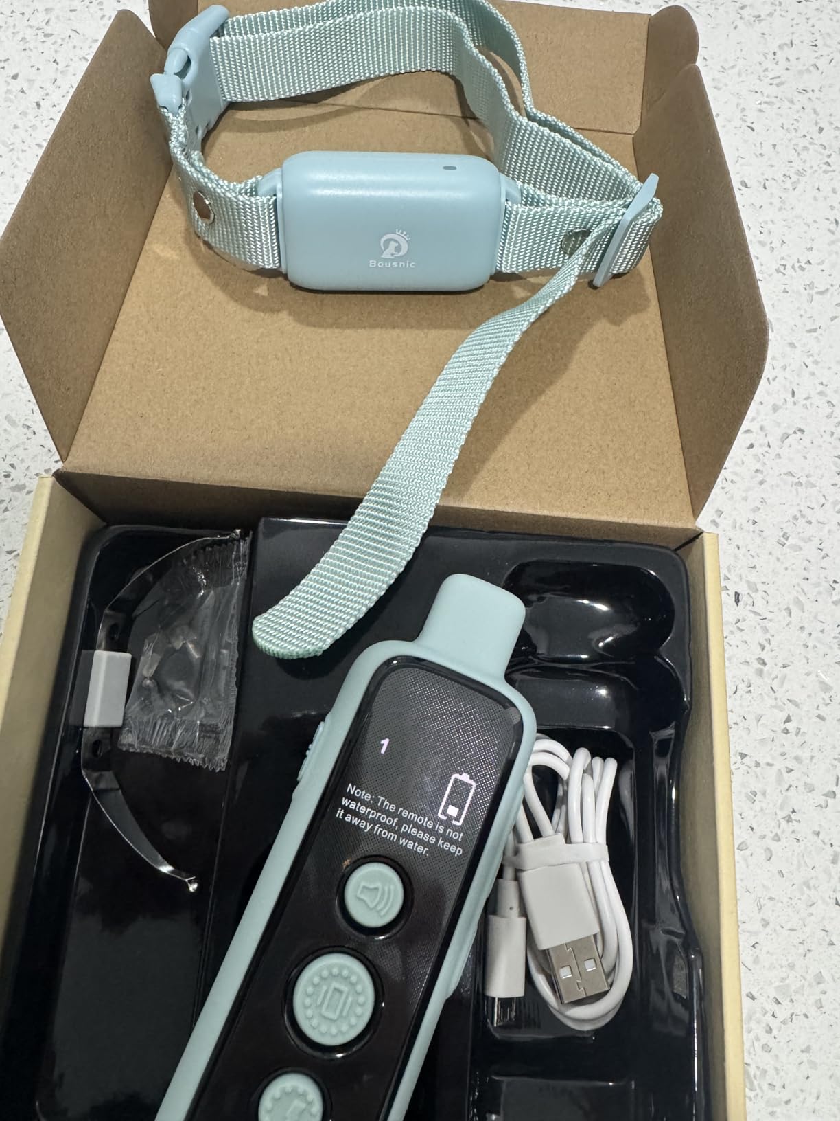 Bousnic Shock Collar for Dogs - Waterproof Rechargeable Dog Electric Training Collar with Remote for Small Medium Large Dogs with Beep, Vibration, Safe Shock Modes (8-120 Lbs) customer photo 1