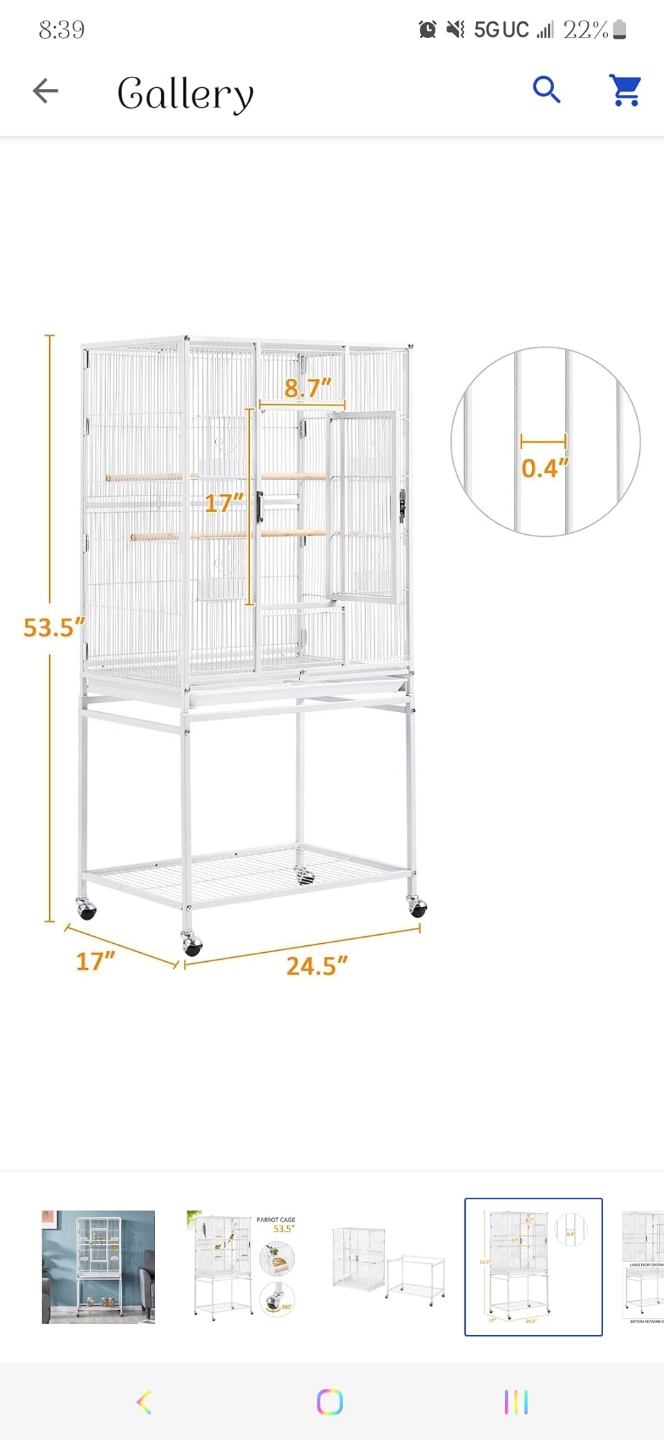Explore Land Bird Universal Pet Cage Cover Good Night, Black, L customer photo 2