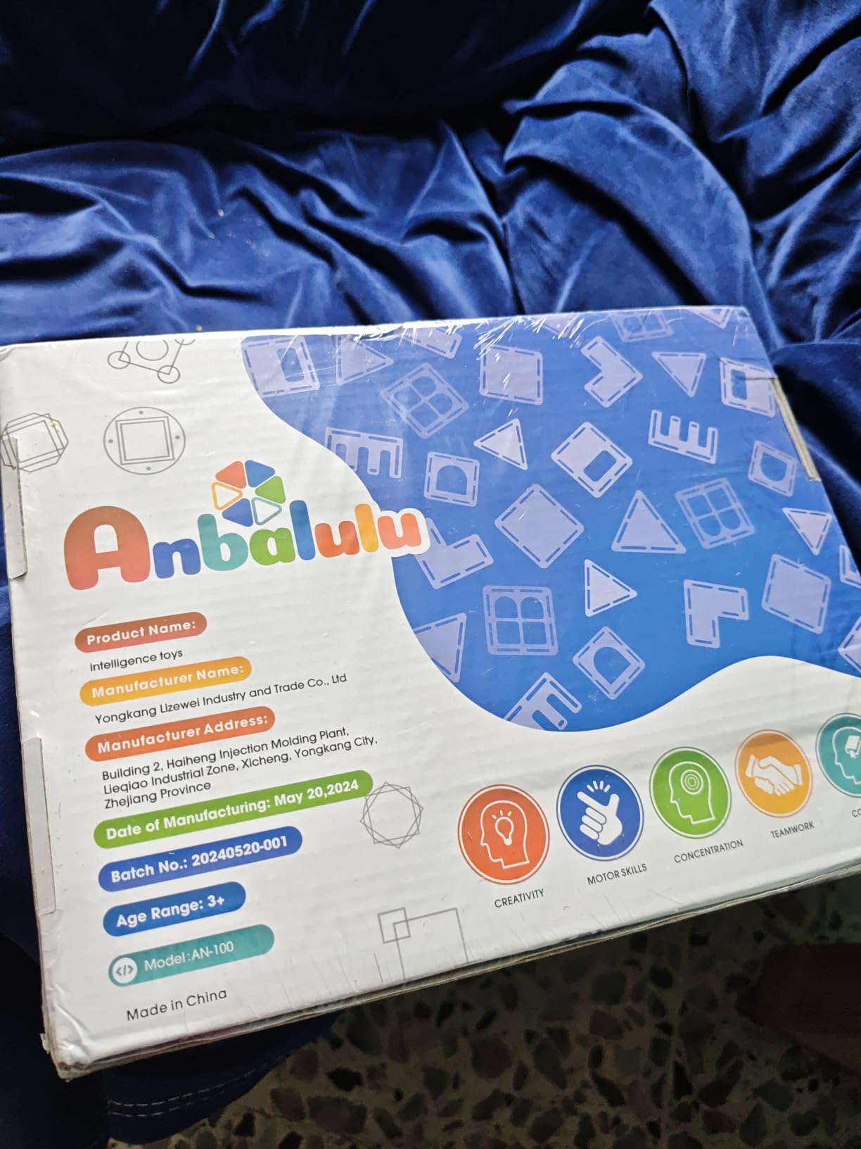 Anbalulu Magnetic Tiles 100PCS with 2 Cars, Set for Kids Ages 3-9 customer photo 1