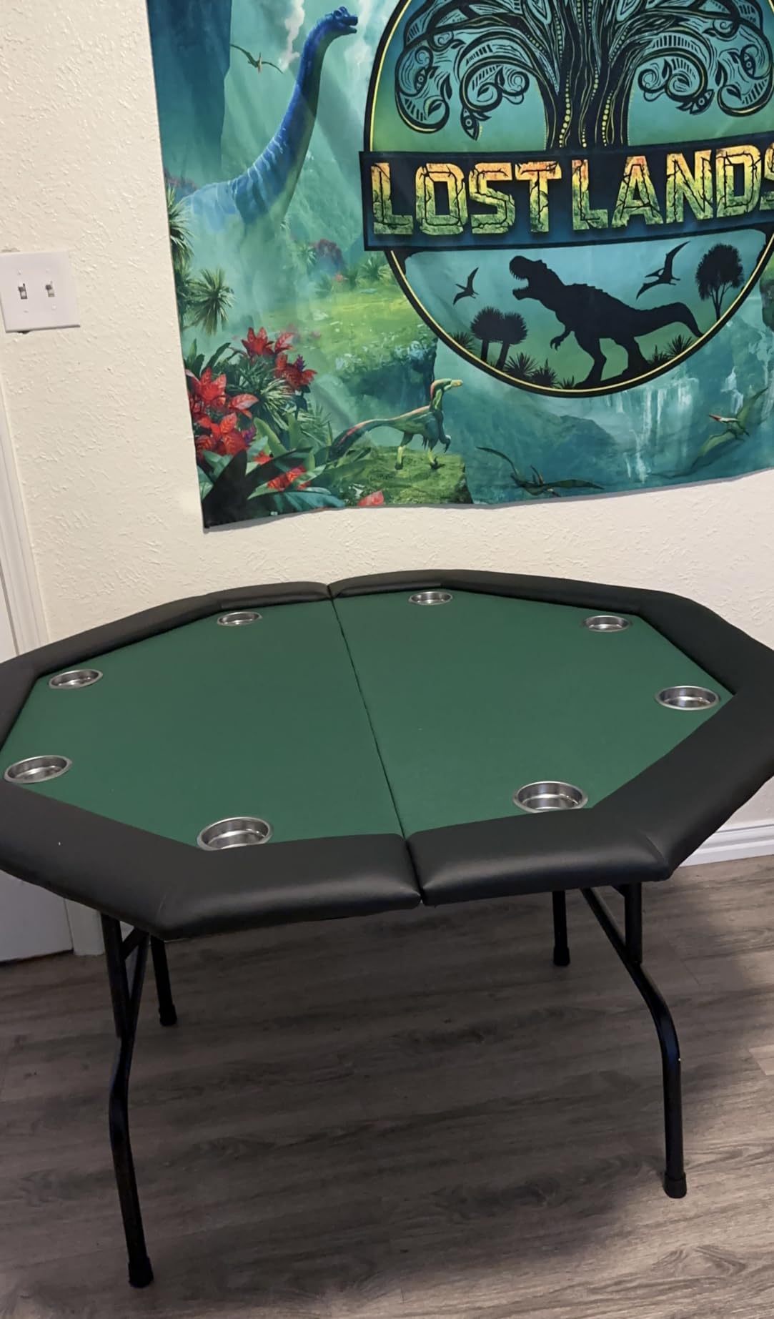 ECOTOUGE Octagon Poker Table Foldable, Texas Holdem Poker Table, Green customer photo 1