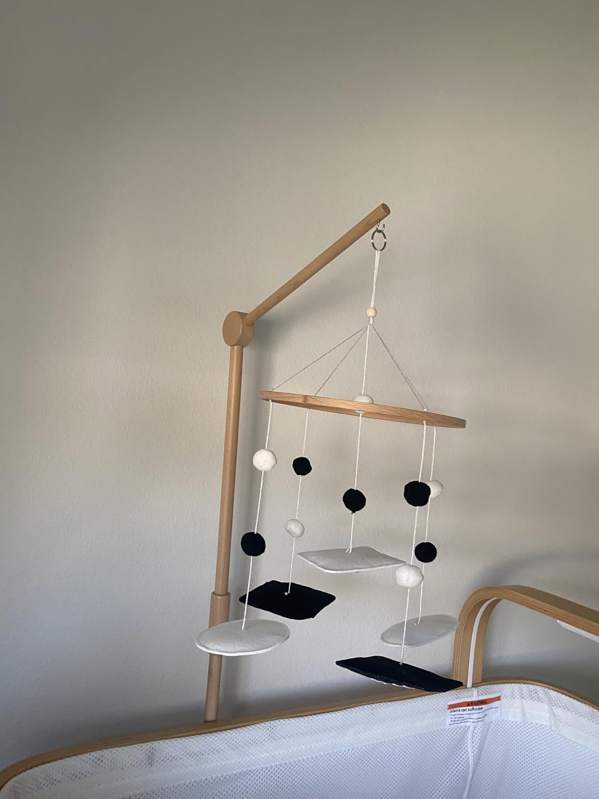 Montessori Mobile, Black and White Mobile for Baby (Woodland) customer photo 1
