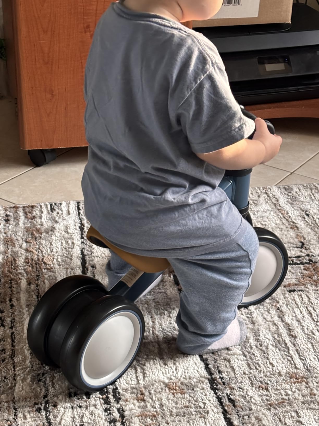 Retrospec Cricket Baby Balance Bike, 4-Wheel Ride-On Toy for Ages 12-24 Months - First Bike & Toddler Bike for 1 Year Old Boys & Girls, First Birthday Gift customer photo 1