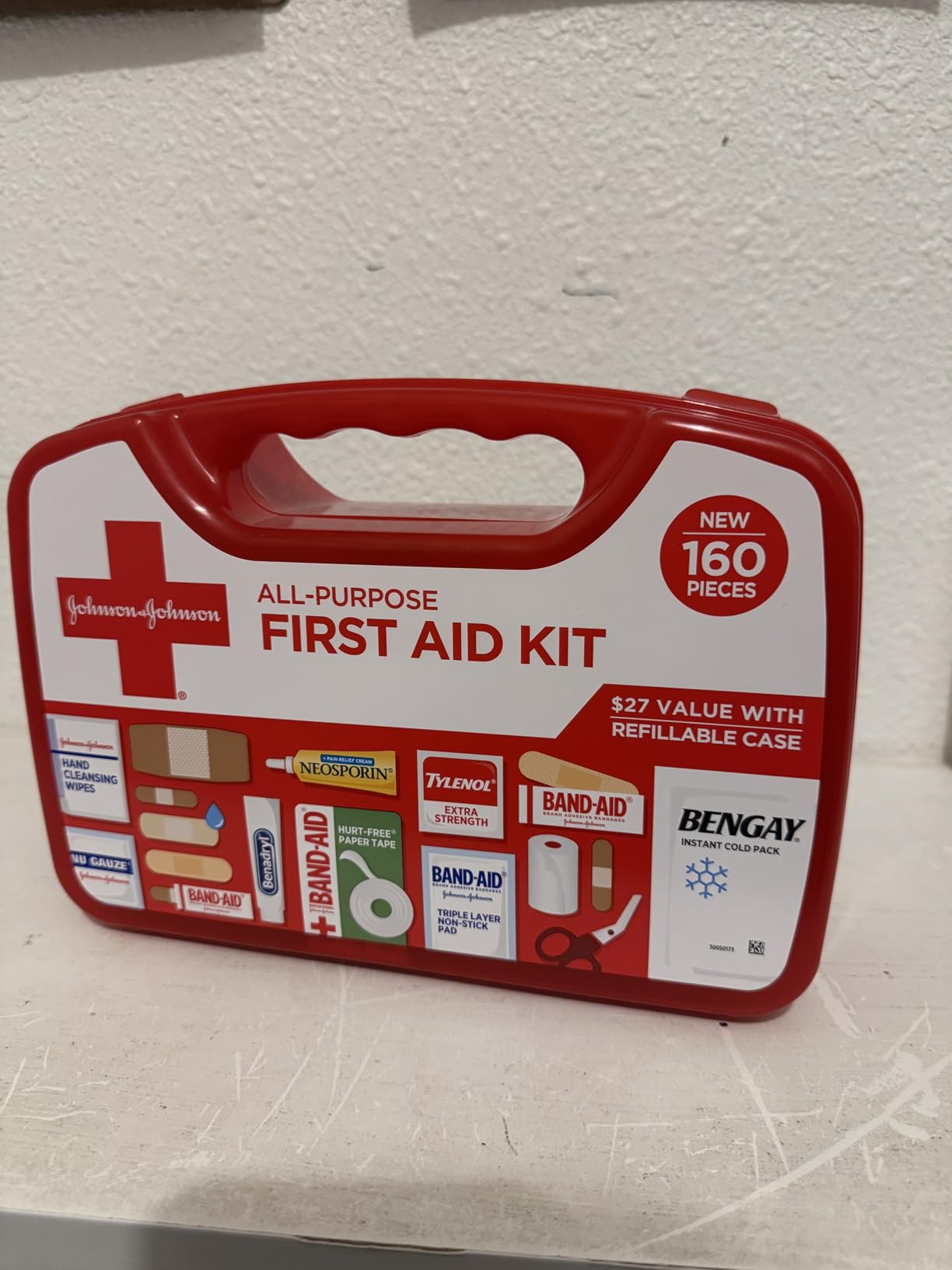 BAND-AID Brand Travel Ready Portable First Aid Kit, 80 Piece | Emergency Essentials for Minor Wound Care, Bandages, Neosporin & Tylenol, Perfect for Home, Car, Camping, Outdoors & Travel customer photo 1