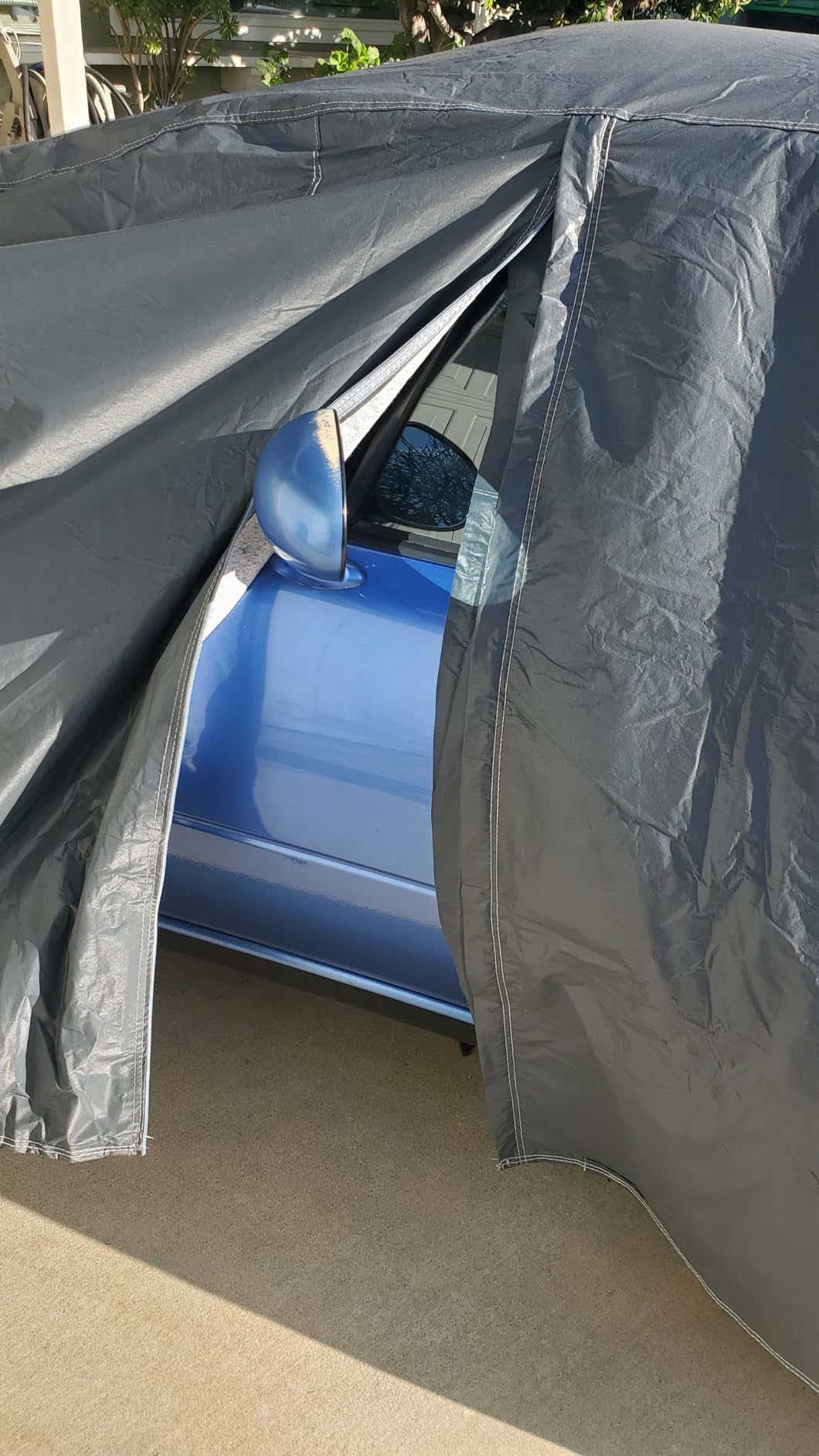 GUNHYI 16 Layers Car Cover Waterproof All Weather for Sedan Heavy Duty | Outdoor Car Cover Universal Fit Toyota Avalon, Ford Taurus, Lincoln MKS/Continental, BMW 740i, Mercedes Benz S Class etc. customer photo 2