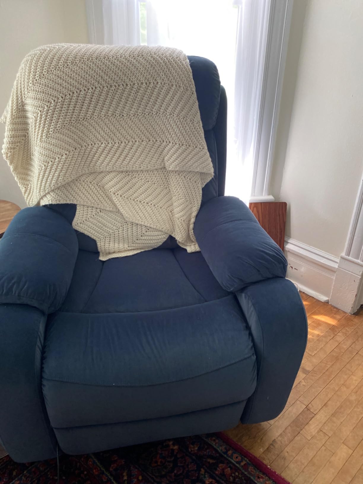 cinkehome Small Power Lift Recliner for Elderly, Lift Chair Recliners, Electric Recliner Chairs for Seniors, Remote Control, Adjustable, Side Pocket (Navy Blue) customer photo 2