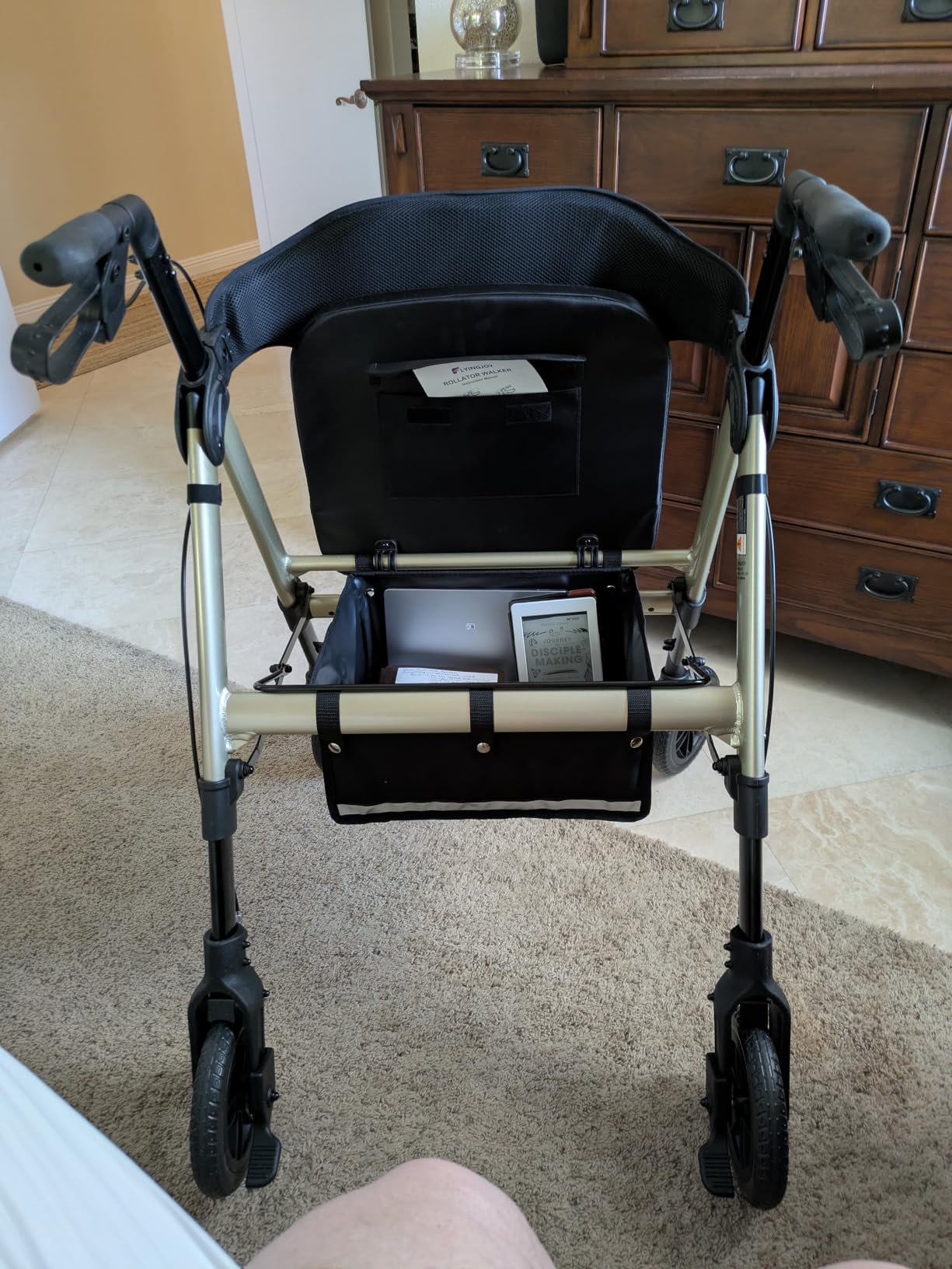 450Lbs Bariatric Walker,Heavy Duty Rollator Walkers for Seniors with Seat customer photo 2