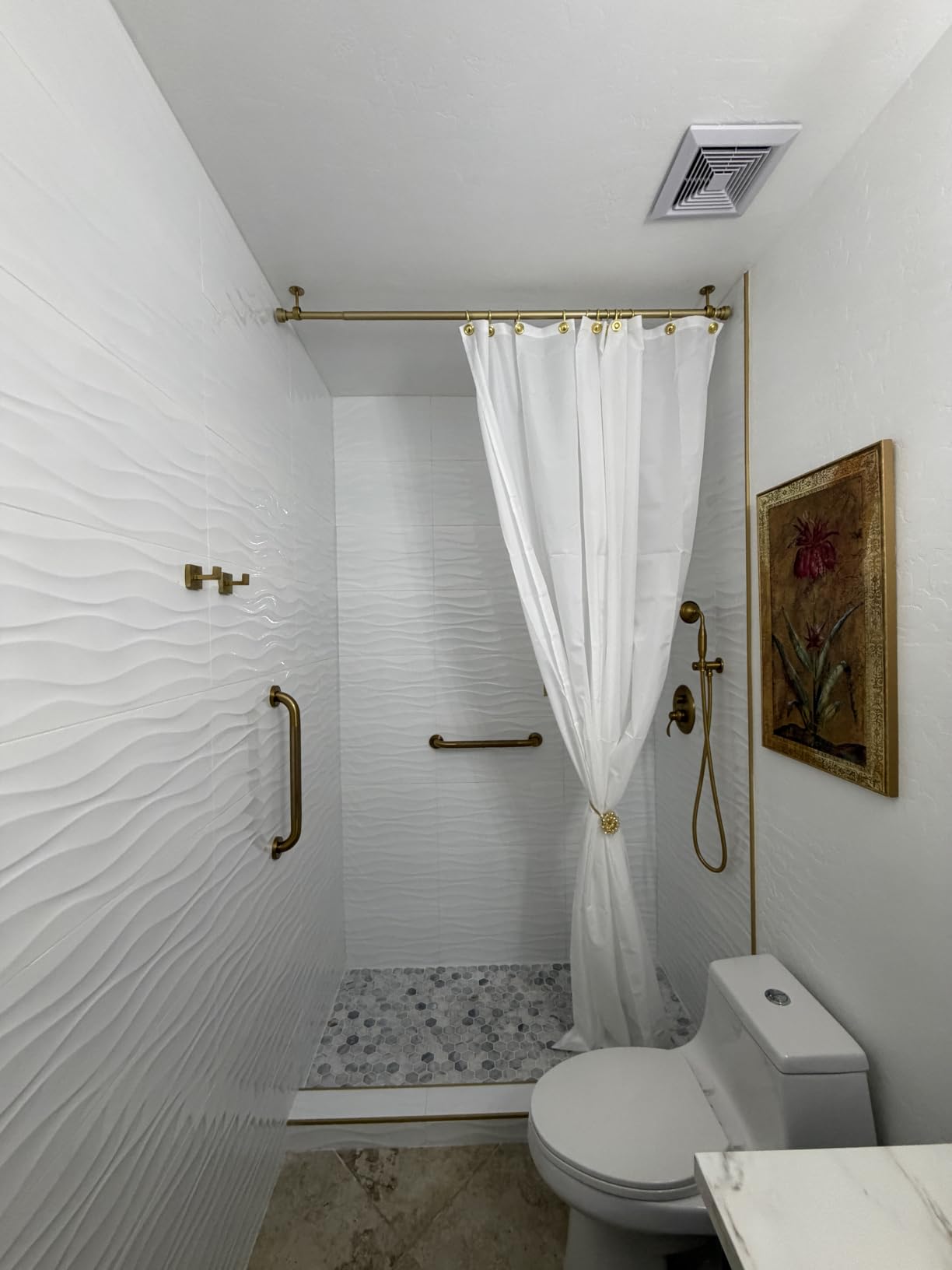 32 Inch Shower Grab Bar, Munzong Brushed Nickel Stainless Steel Handle customer photo 1