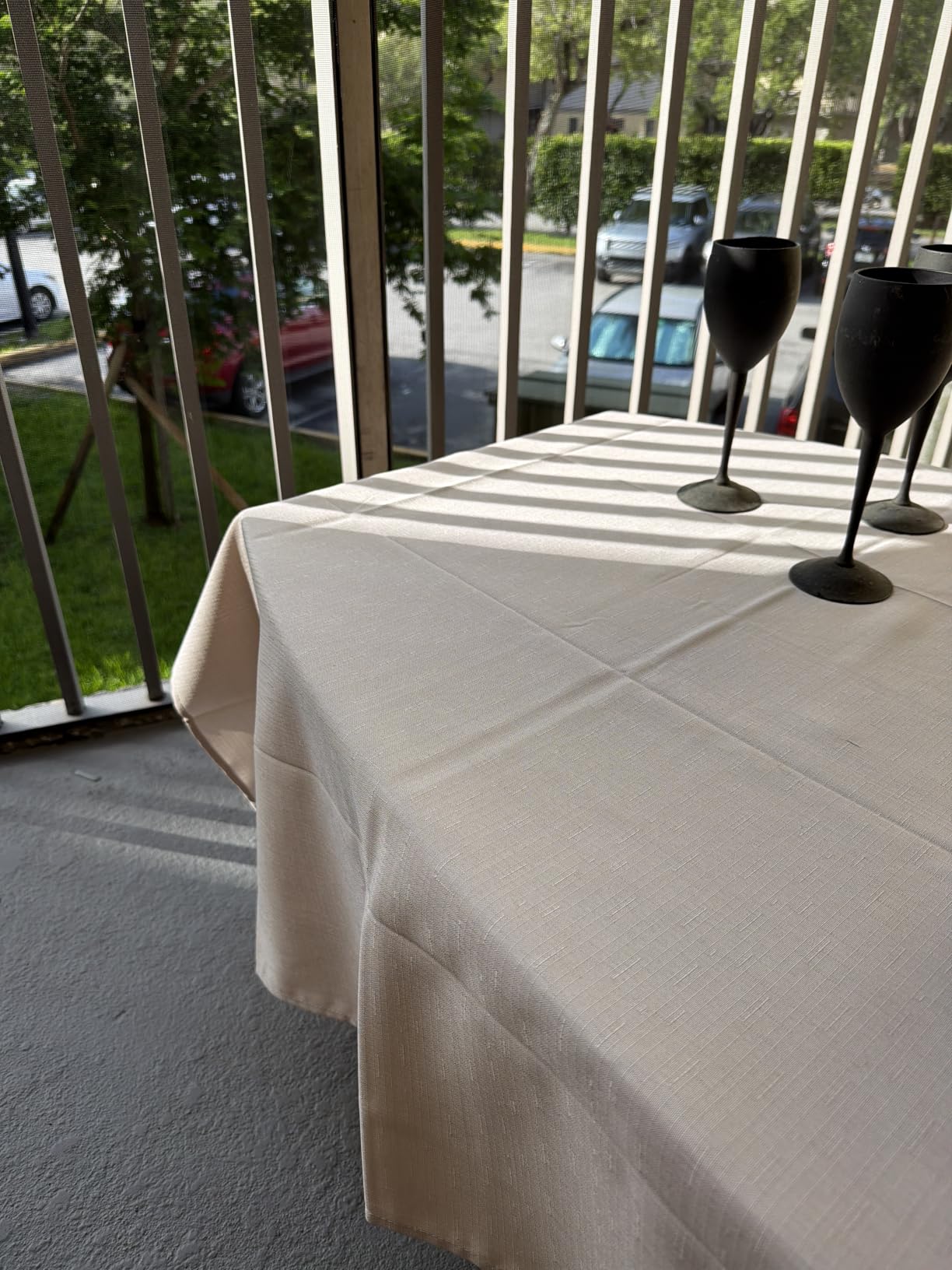 Veblandy Rectangle Tablecloth Waterproof Linen Textured Table Cloth Stain and Wrinkle Resistant Washable, Decorative Fabric Table Cover for Dining, Party and Camping (Sage Green, 52 * 70) customer photo 1