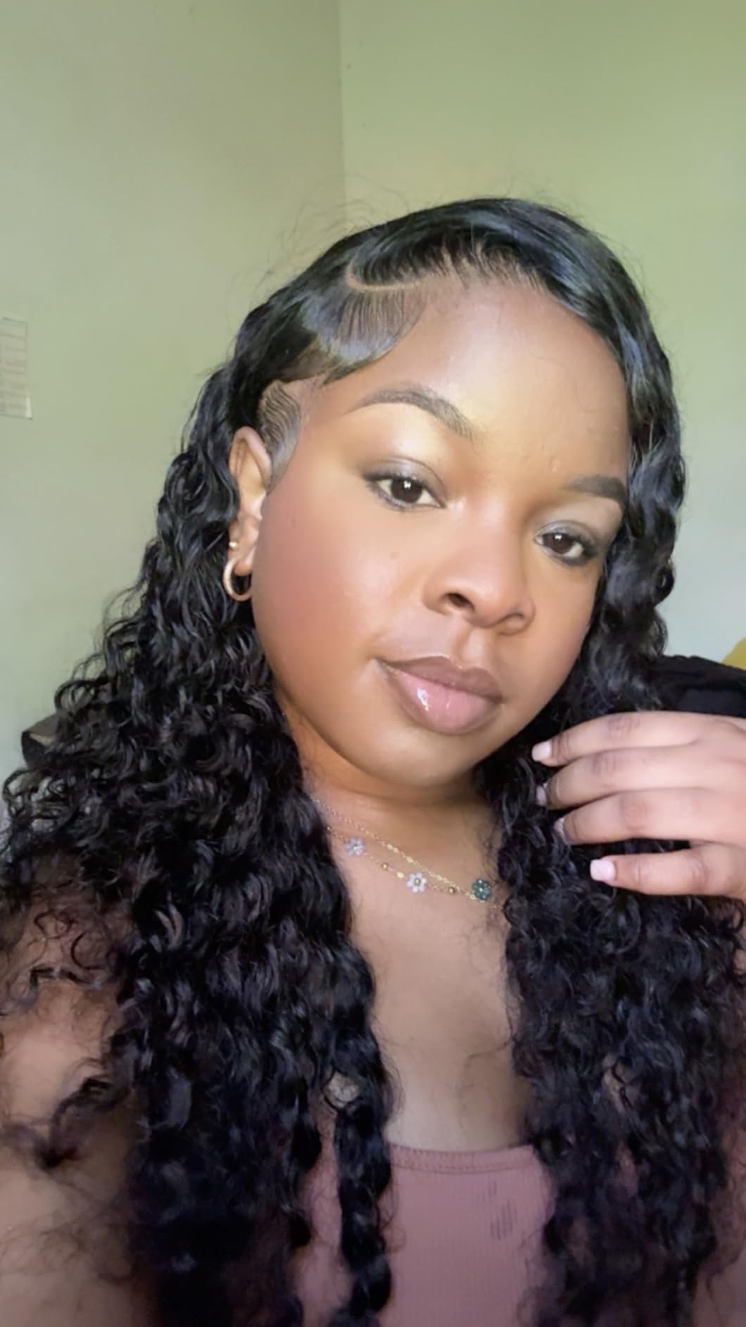 bangjazz 13x4 Deep Wave Lace Front Wigs Human Hair 180% Density Deep Wave Frontal Wigs Human Hair HD Lace 26 Inch Curly Wigs for Black Women Pre Plucked with Baby Hair Curly Lace Front Wig customer photo 1