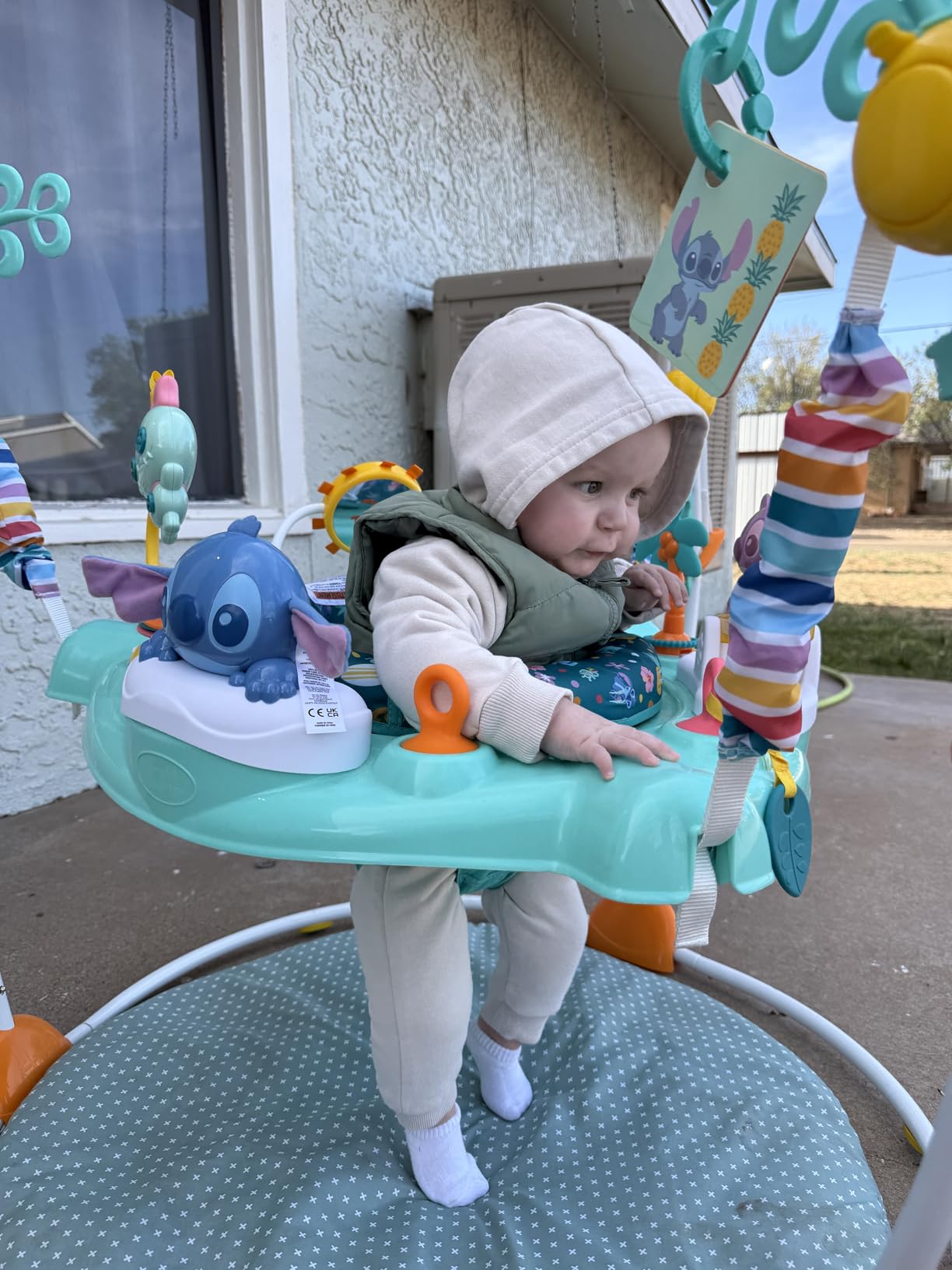 Bright Starts Disney Baby Minnie Mouse Forever Besties Baby Activity Center Jumper with 10 Toys, Lights & Sounds, 360-Degree Seat, 6-12 Months (Pink) customer photo 2