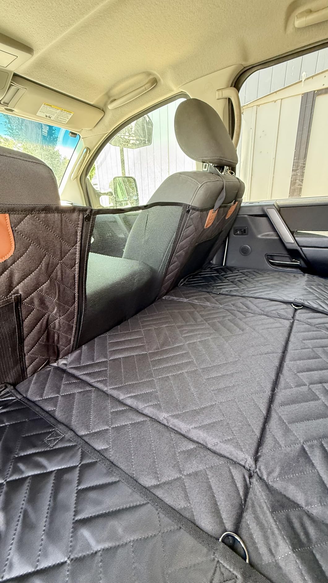 YJGF Hard Bottom Dog Car Seat Cover for Back Seat, Seat Extender for Dogs | Strong Support, More Rest Space, Waterproof, Scratch Resistant, Car Seat Protector, Dog Hammock for Car/SUV/Small Truck customer photo 1