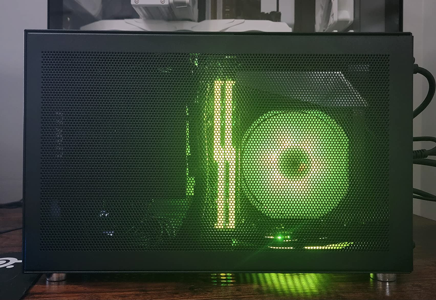 S300 - Gaming Case - Front I/O USB 3.0 Type - C Port - SFX Power Supply 100-130mm -Cable Management System - luminum Mini-ITX Motherboard Small Portable for PC (PCIe 3.0 16X Riser Cable) customer photo 1