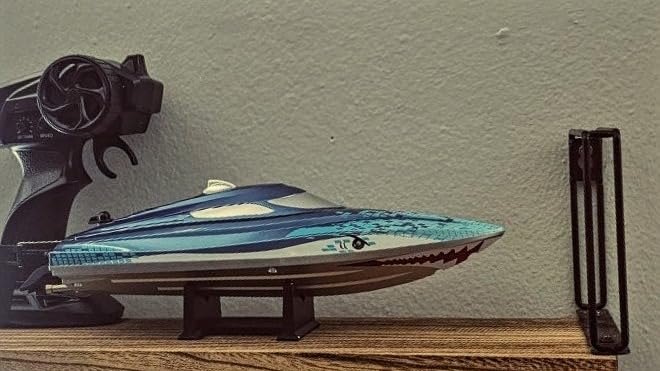 DEERC High-Speed RC Boat, 20+ MPH, Fast Remote Control Shark Racing Boat | Full Proportional, 2.4GHz Speedboat with LED Lights, Lake & Pool Water Toys for Adults & Kids customer photo 2