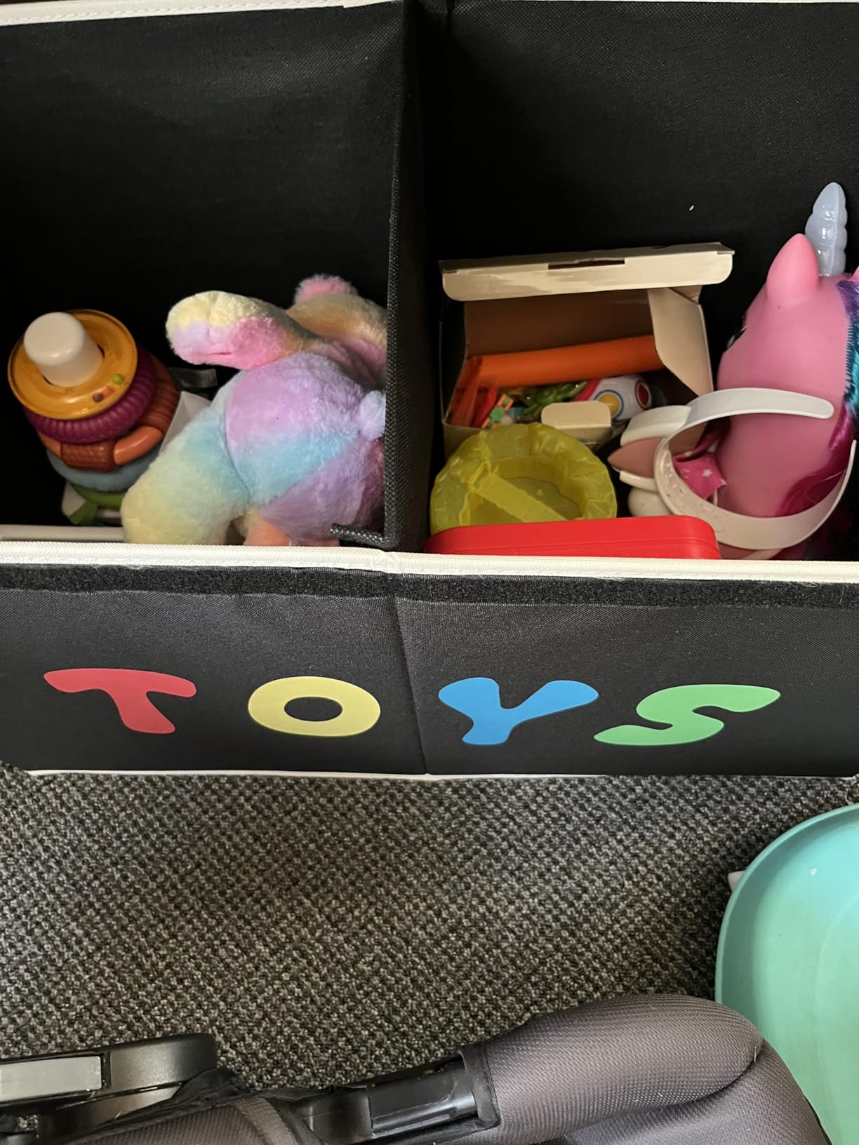 YOLOXO Toy Box Chest, Collapsible Sturdy Storage Bins with Lids, Extra Large Kids Toy Storage Organizer Boxes Bins Baskets for Kids, Boys, Girls, Nursery Room, Playroom, Closet (BLACK) customer photo 1