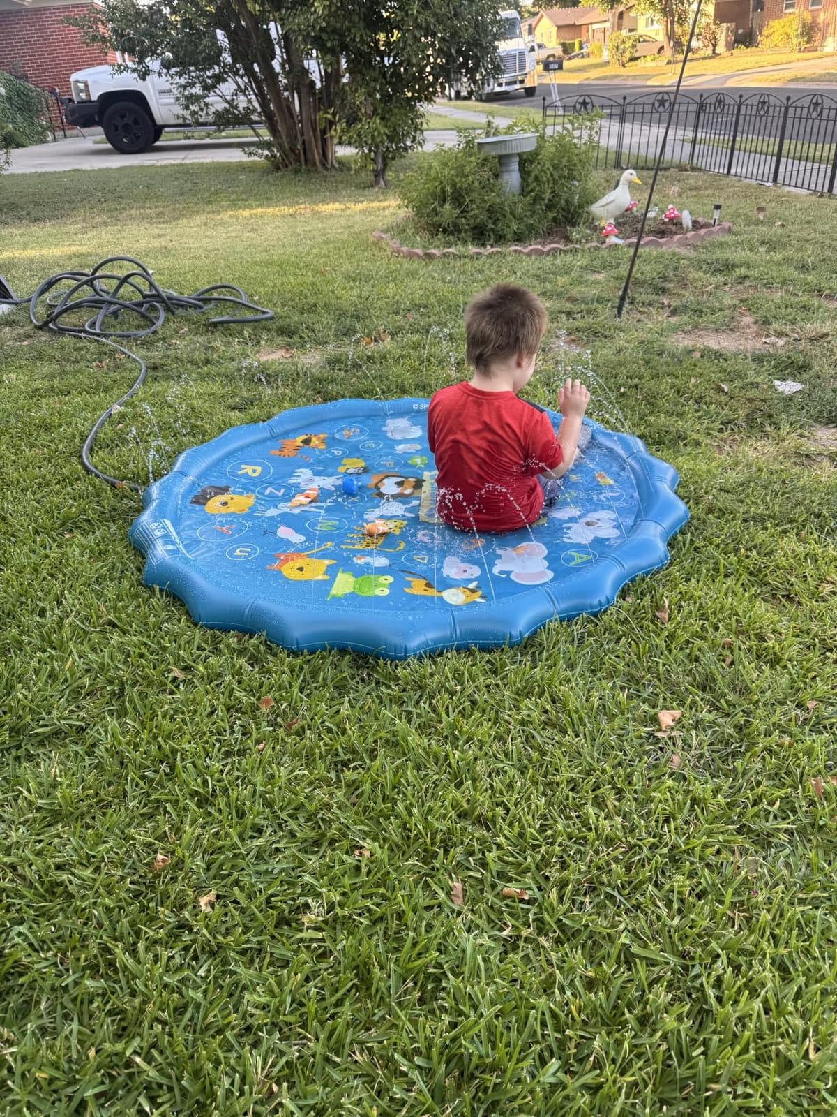 SplashEZ Non Slip Splash Pad for Kids & Dogs, 69’’ Extra Large Splash Pad Sprinkler for Kids, Dog Water Summer Toys - Great Outdoor Toys for Toddlers 1-3 & Children Ages 4-8, Baby Pool for Backyard customer photo 2