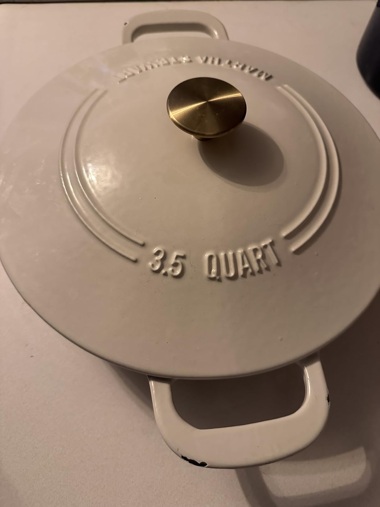 Martha Stewart Gatwick 3.5-Quart Enameled Cast Iron Dutch Oven Braiser – Martha Blue, Durable Nonstick Dutch Oven for Slow Cooking, Braising, and Baking customer photo 2