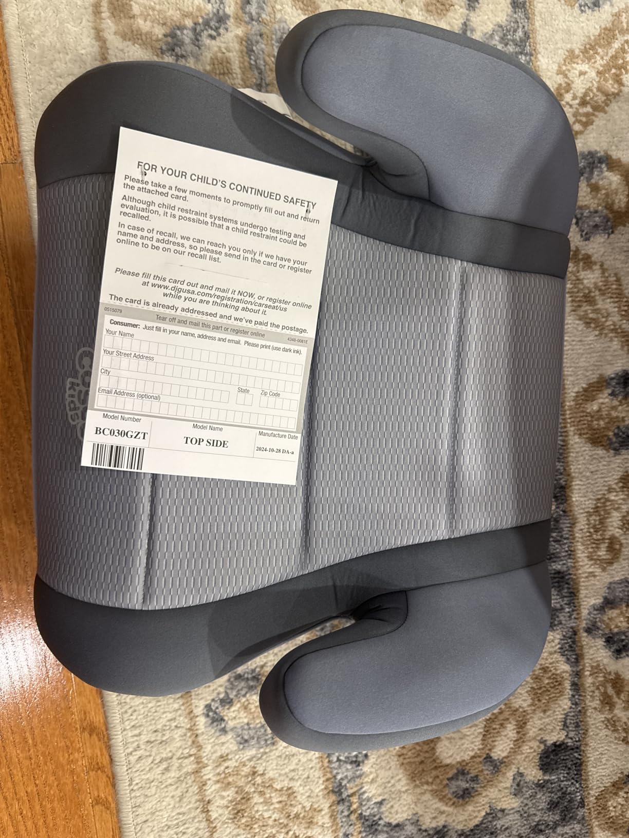 Cosco Topside Backless Booster Car Seat, Lightweight Booster Seats for Cars 40-100 lbs, Backless Booster Seat for Car, Rainbow customer photo 2