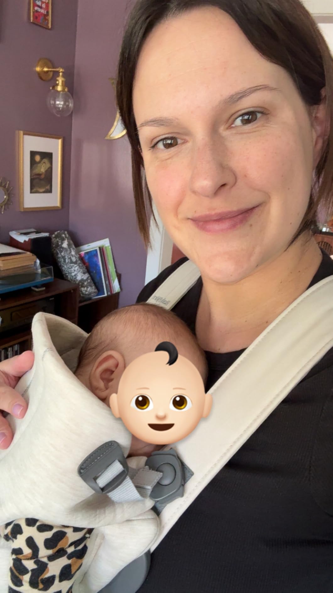 BabyBjorn Baby Carrier Mini, Light Beige, 3D Jersey | Infant Carrier (7-24 lbs), Ergonomic, Easy-to-Use customer photo 2