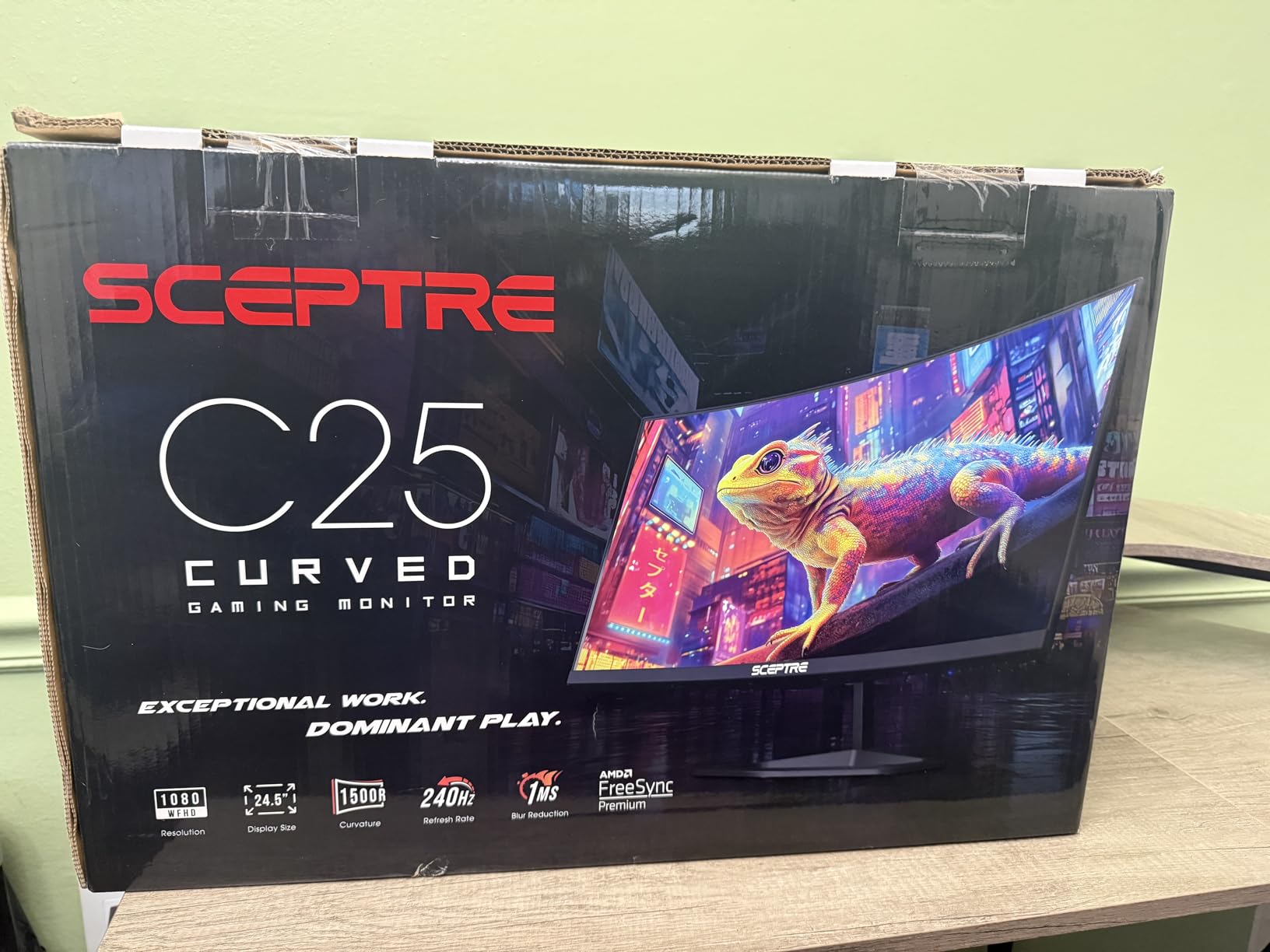 Sceptre Curved 24.5-inch Prime Gaming Monitor up to 240Hz 1080p R1500 1ms DisplayPort x2 HDMI x2 Blue Light Shift Build-in Speakers, Machine Black 2025 (C255B-FWT240 Series) customer photo 1
