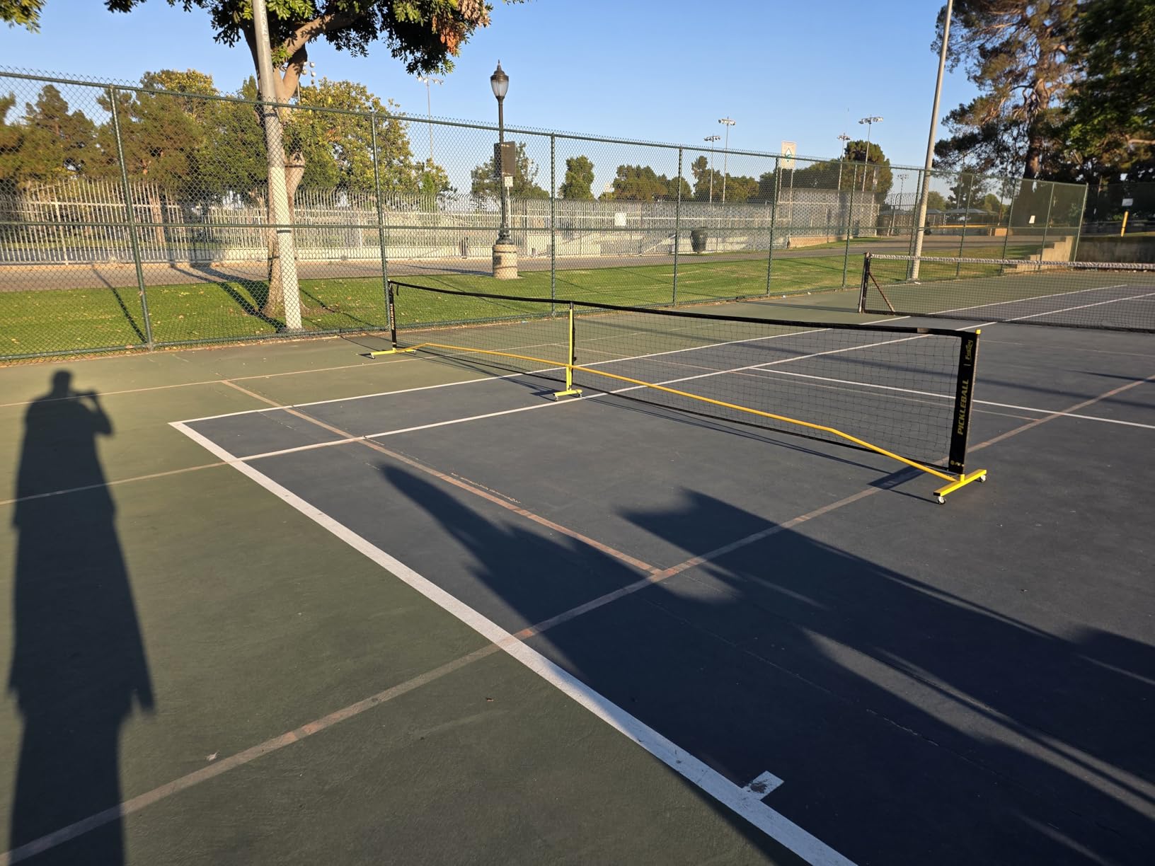 Fostoy Portable Pickleball Net Set with Wheels, 22 FT & Half Court 11 FT customer photo 1