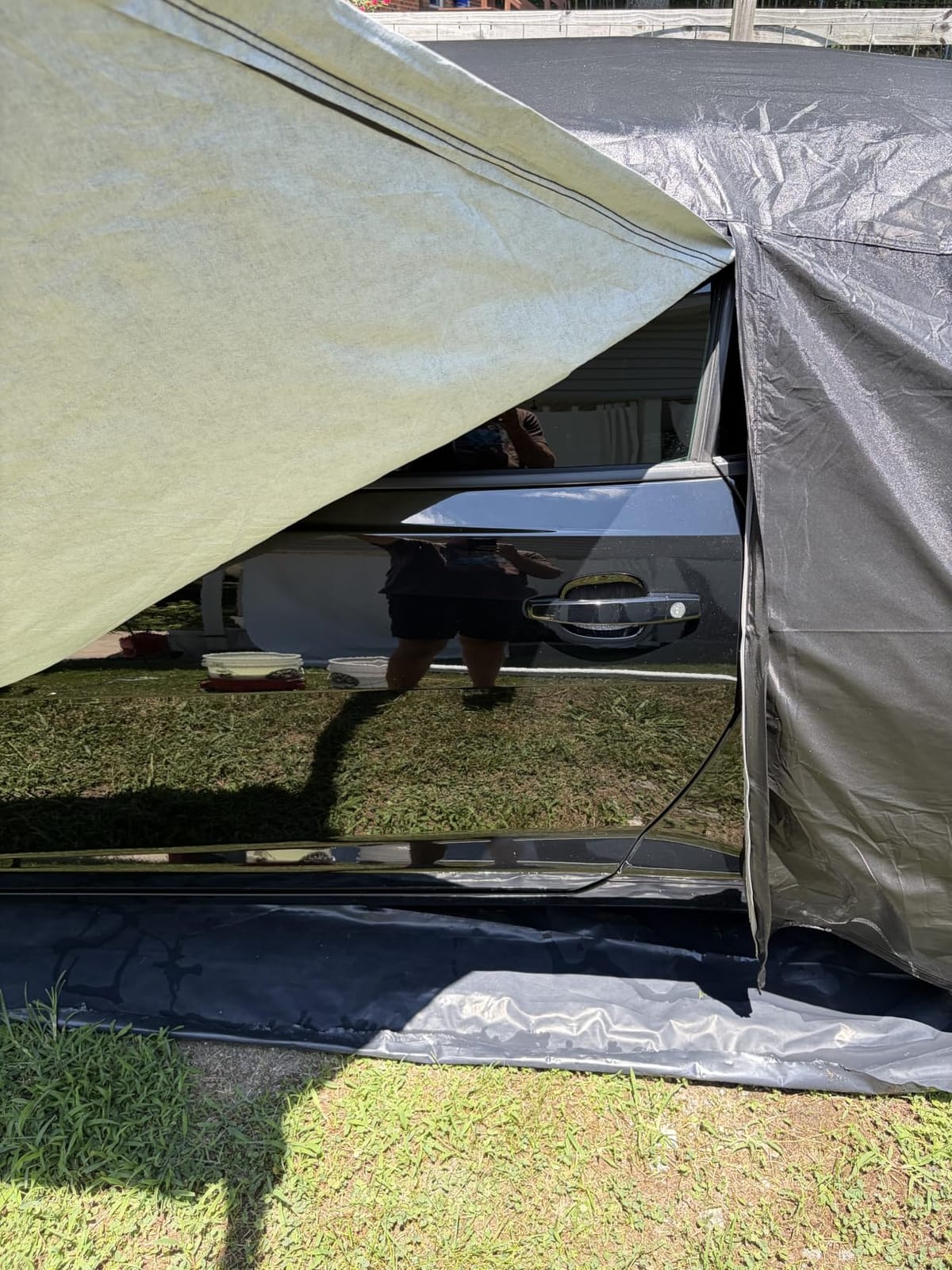 Kayme 7 Layers Waterproof Car Cover for Ford Mustang/Shelby 1964-2026 | Thick heavy-weight composite fabric, all-weather wind-dust-UV protection, inner cotton layer shields vehicle paint customer photo 2