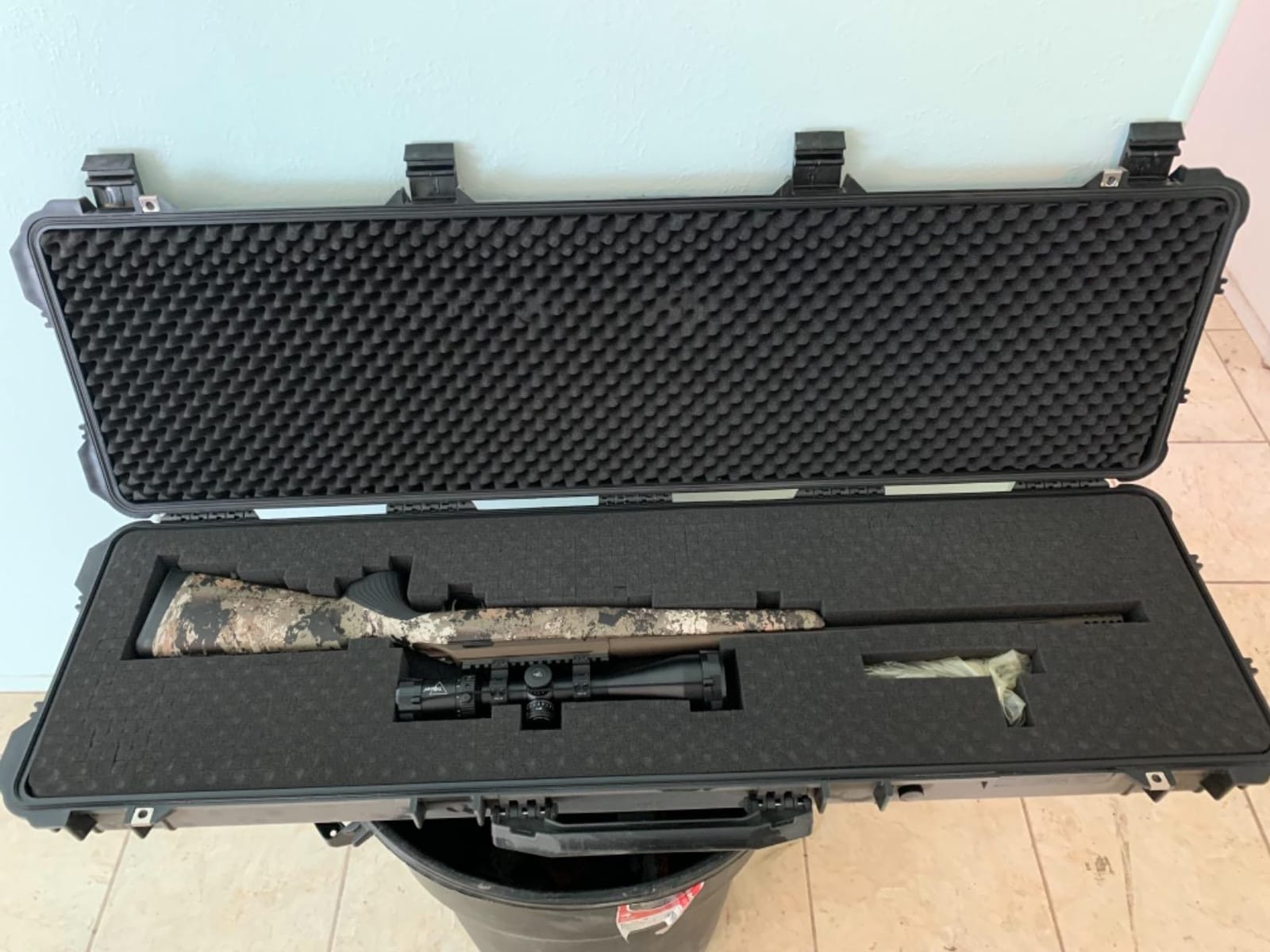 MEIJIA Portable Rolling Waterproof All Weather Hard Rifle Case,Gun case with Wheels,Customizable Fit Foam Included,Fit for Rifle,Guns,Shotguns, Airsoft Gun customer photo 2