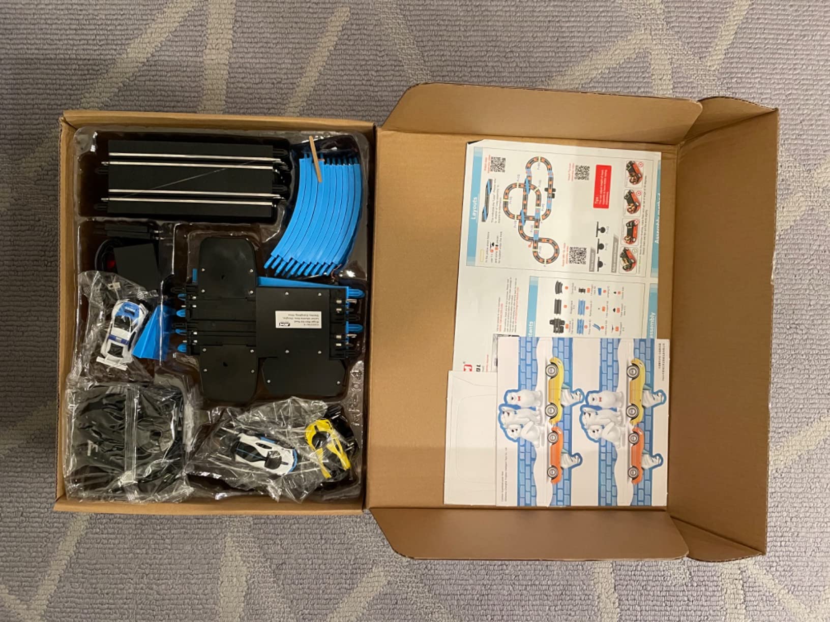 AGM MASETCH High Speed Series Tram Dual Track Set, Track with 4 Vehicles Official Licensed Slot car Racing, Comes with 2 Hand Controls and Track Parts and a Lap Counter. customer photo 2