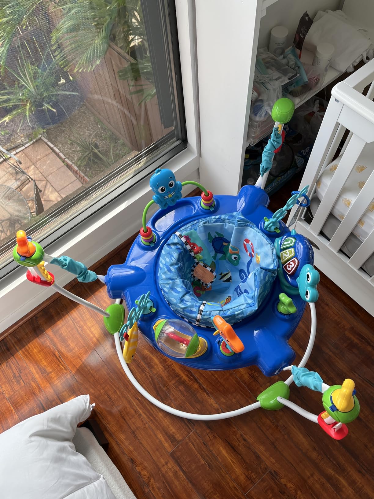 Baby Einstein Ocean Explorers Curiosity Cove 2-in-1 Educational Activity Jumper and Floor Toy, Max weight 25 lbs., Ages 6 Months+, Unisex customer photo 1