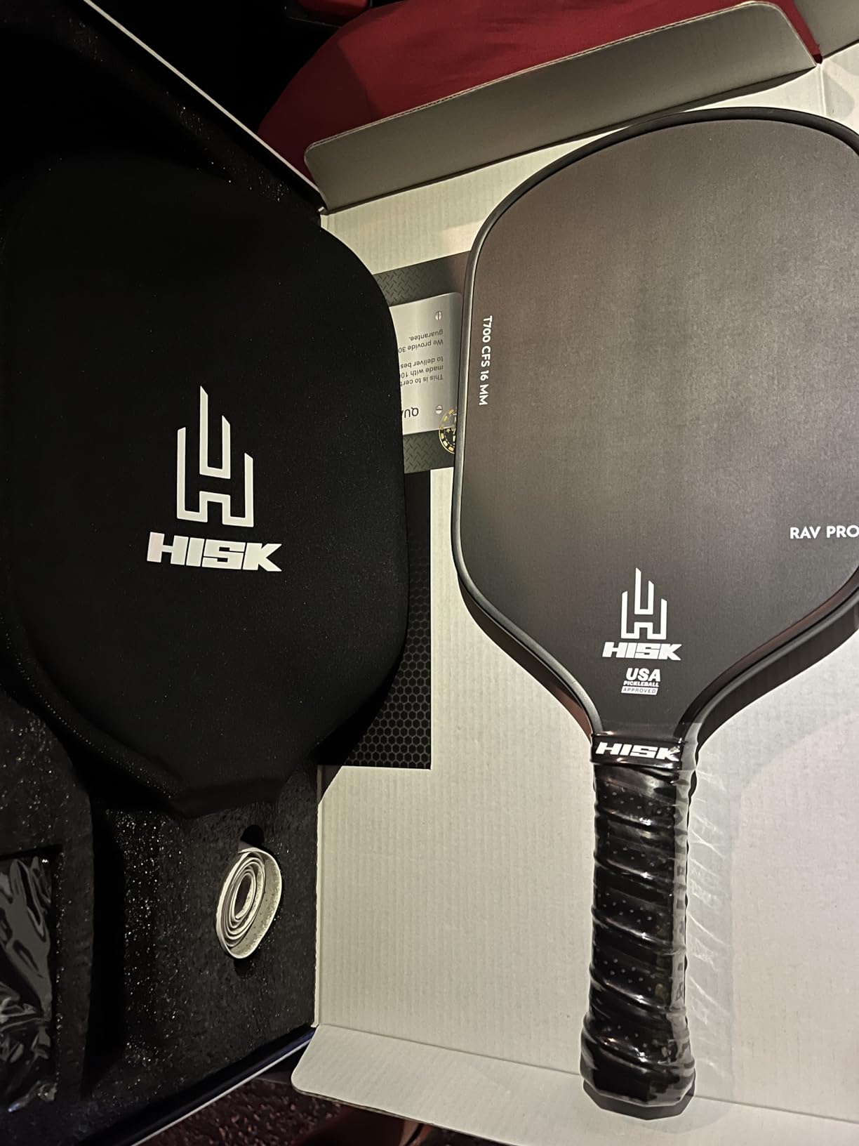 RAV PRO Pickleball Paddle - Ultimate HIGH END 16mm Japanese Toray T700 Raw Carbon Fiber CFS w/Excellent GRIT Roughness Texture, Aero Dynamic Curve, USAPA Approved, Non Slip Grip customer photo 2