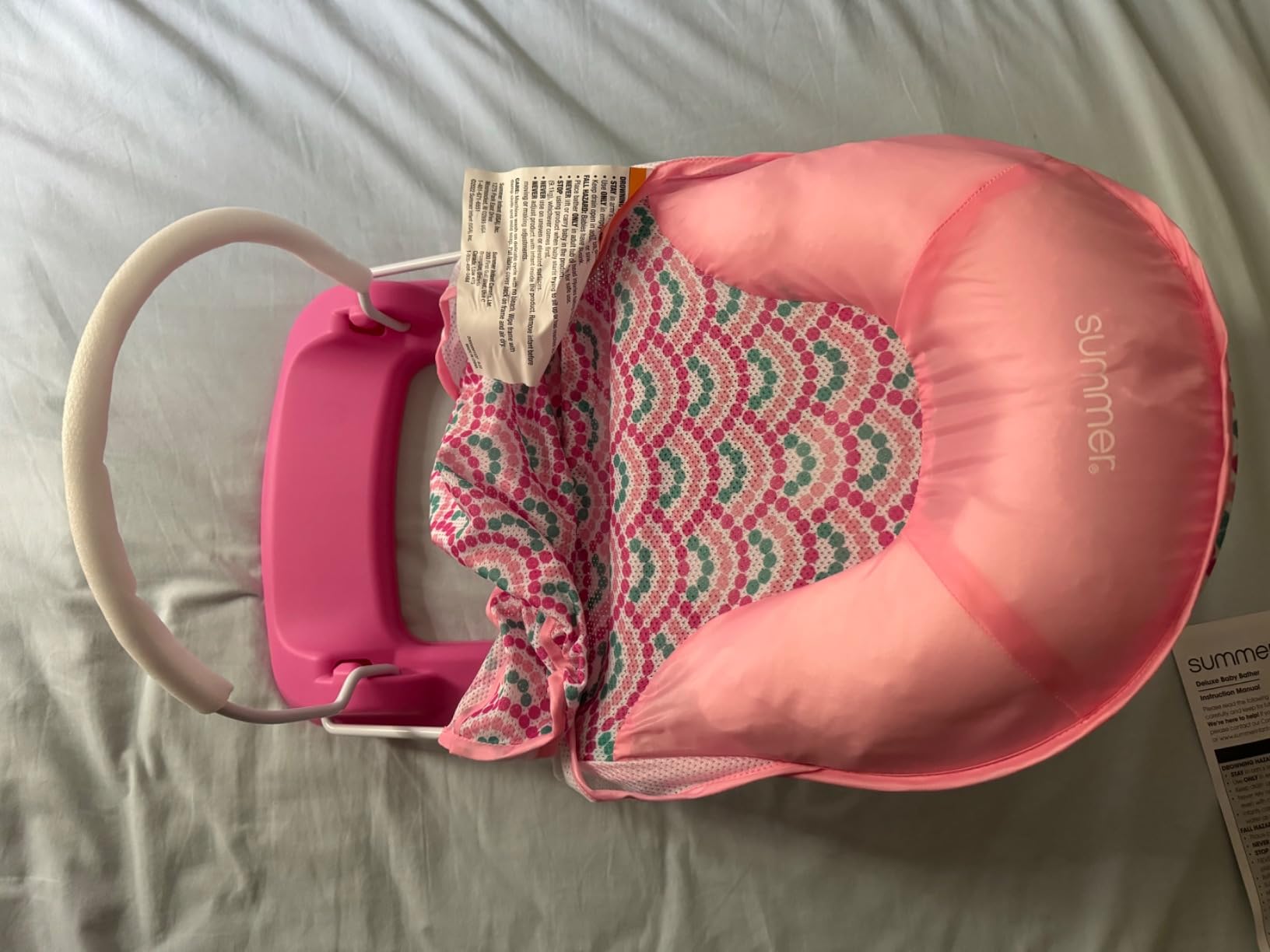 Ingenuity Foldaway 2-Position Baby Bath Seat, Adjustable Support for Sink or Bathtub, Ages 0-6 Months up to 20 Pounds, Machine-Washable Sling customer photo 2
