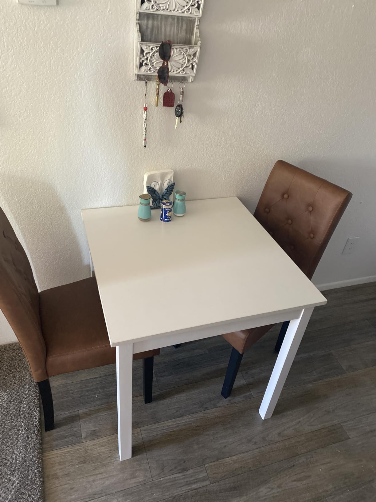 Yaheetech Dining Chairs Set of 4 Button Tufted Kitchen Chairs Retro Brown customer photo 1