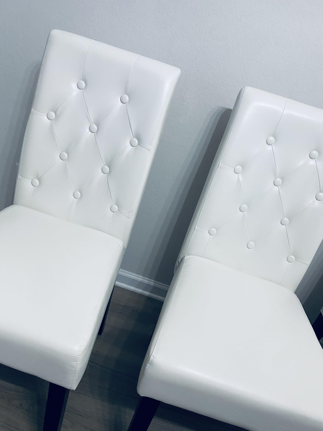 Yaheetech Dining Chairs Set of 4 Button Tufted Kitchen Chairs Retro Brown customer photo 2