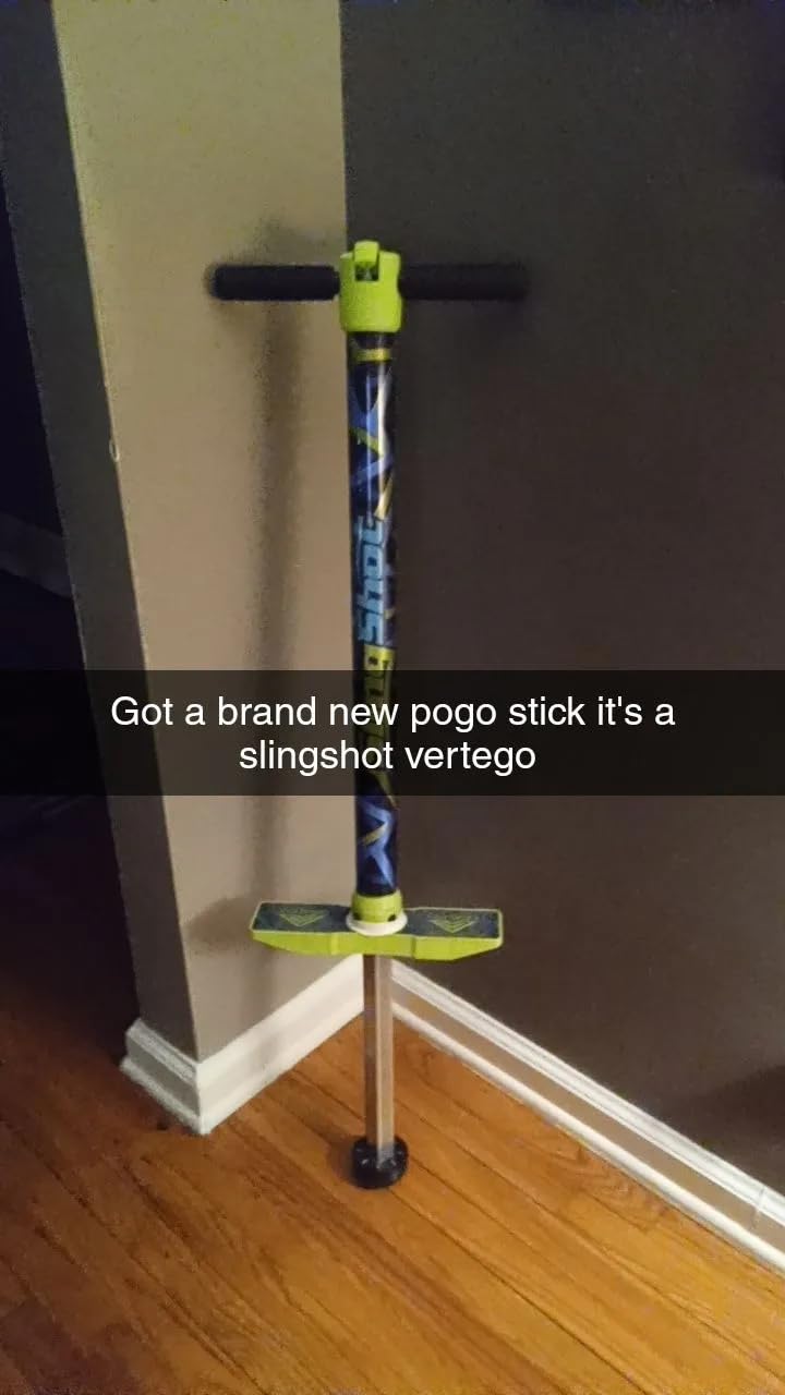 Vurtego Slingshot Pogo Stick - Patented Air-Powered Adjustable Spring for Controlled Jumps Over 5ft, Pogo Stick for Kids Age 5 and up, and Adults, Outdoor Toys, 40 to 180lbs, Durable, Lightweight customer photo 1